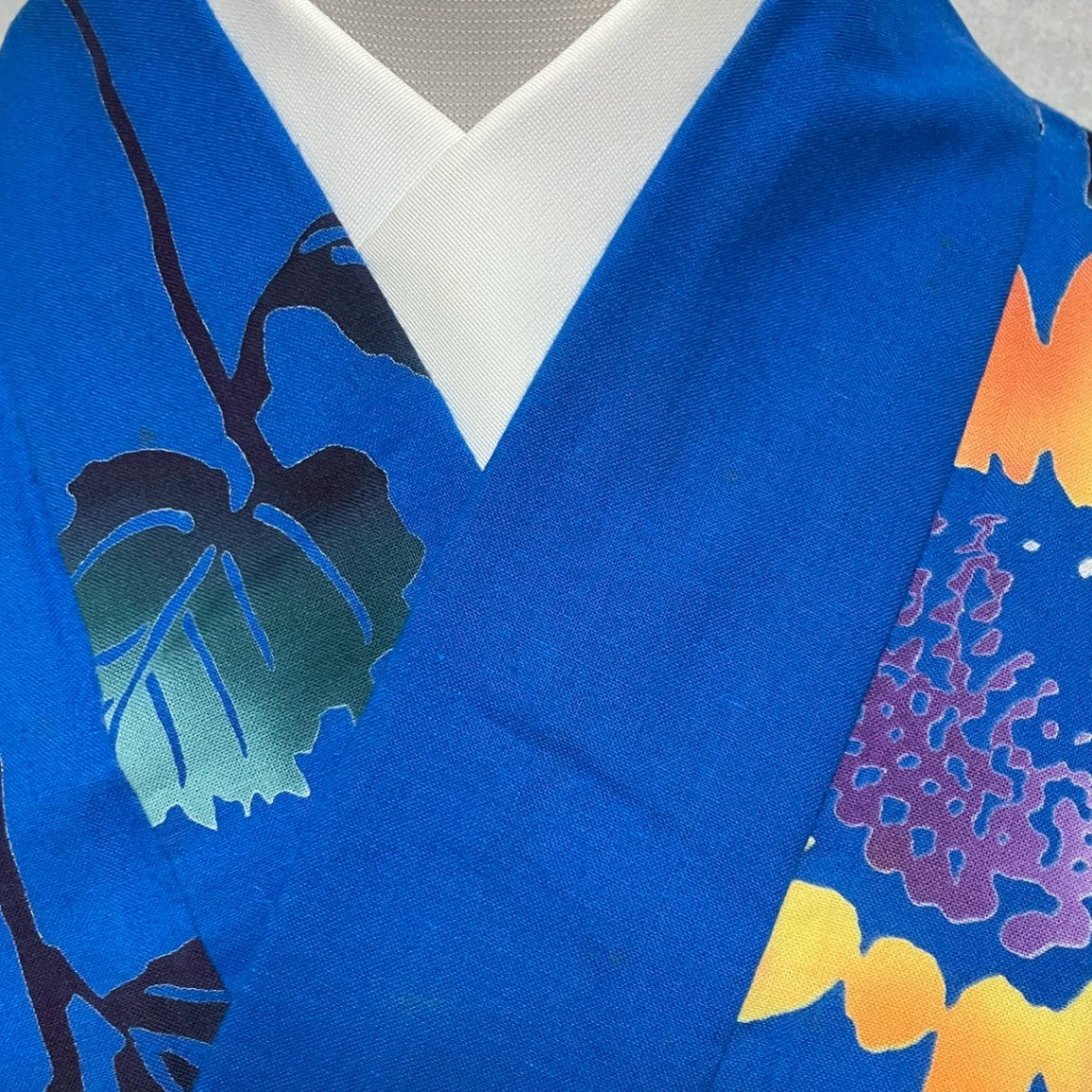 ［9138］浴衣 向日葵文様 ひまわり ゆかた レディース リメイク 綿