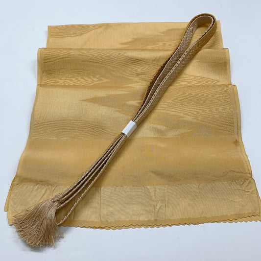 9049# Japanese Kimono Accessory Vintage Obiage and Obijime 2-piece Set Silk