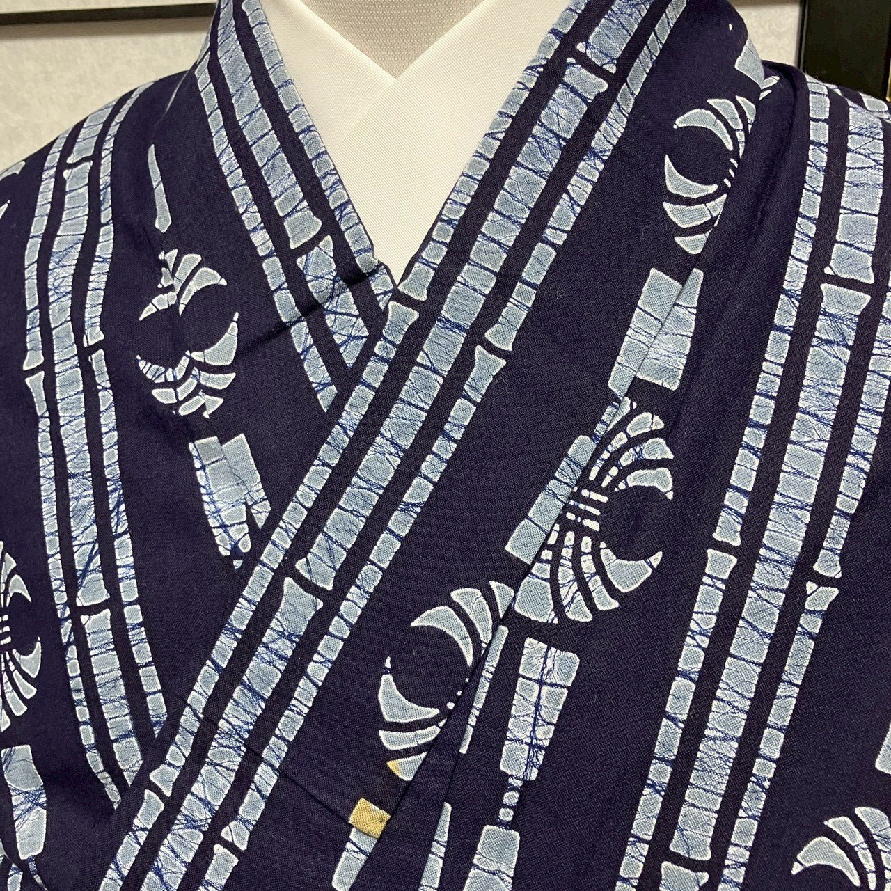 ［8782］浴衣 変わり縞文様 綿 ゆかた レディース リメイク