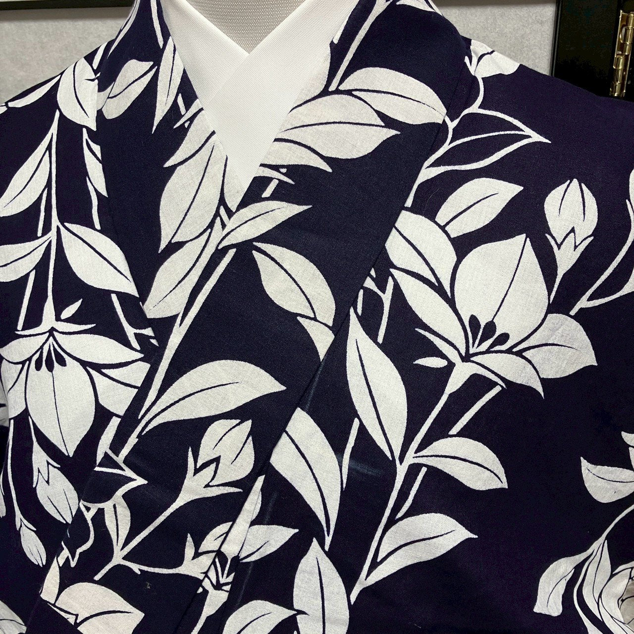 ［9170］浴衣 美品 枝花吉祥文様 ゆかた レディース 綿 リメイク