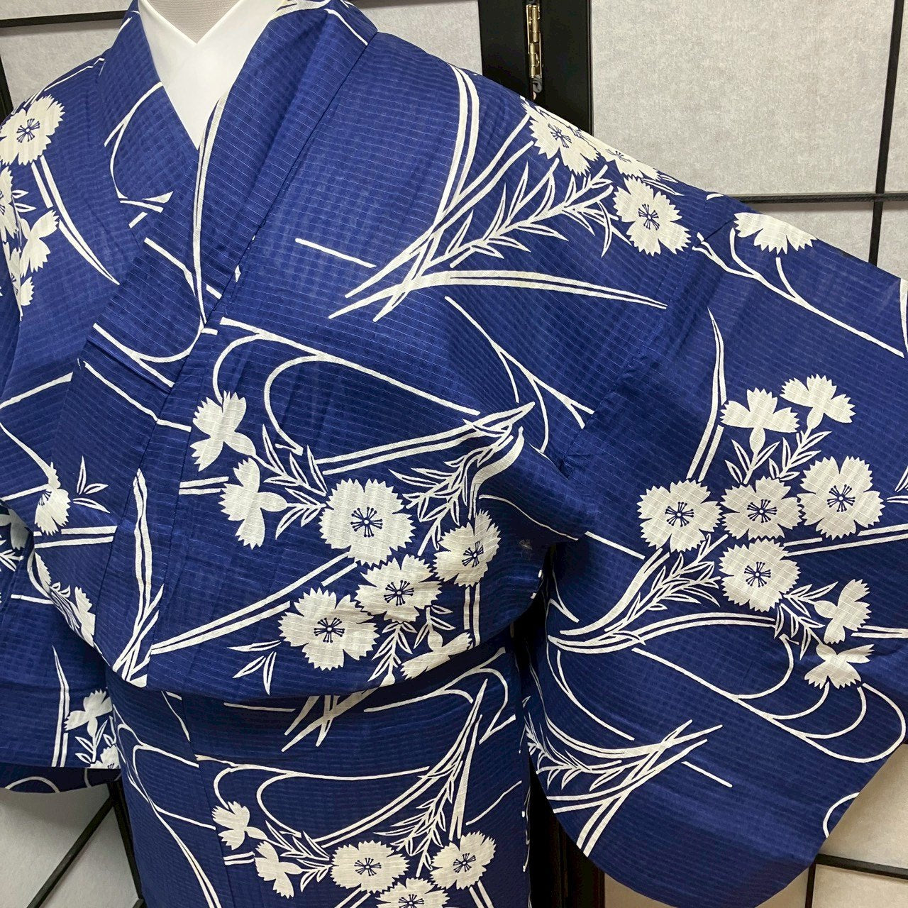［9130］浴衣 草花流水文様 ゆかた レディース リメイク 綿