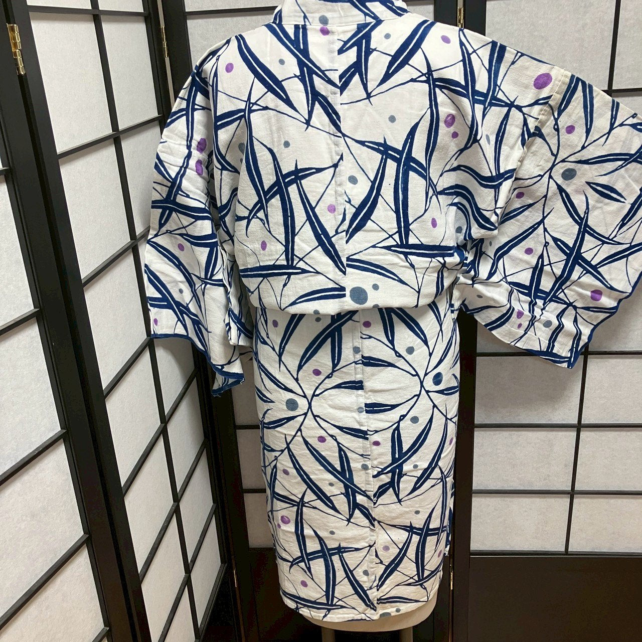 ［9133］浴衣 草木丸文様 ゆかた レディース 綿 リメイク