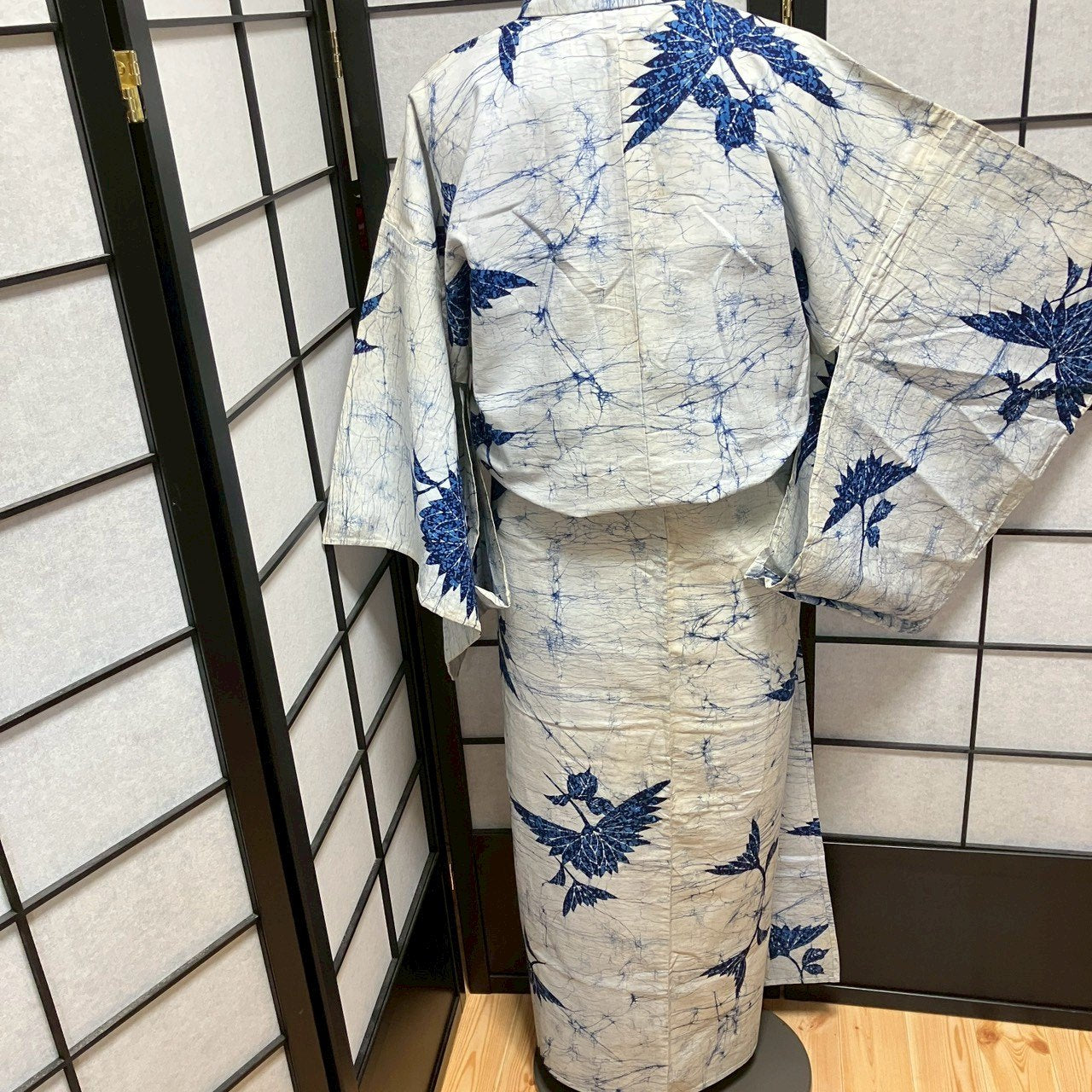 ［9094］浴衣 草花文様 ゆかた 綿 レディース リメイク