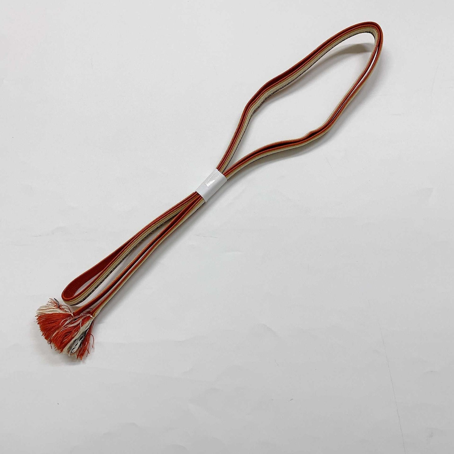 ［8301］帯締め 帯揚げ セット 草花縞文様 金糸 正絹 着物 帯絞め