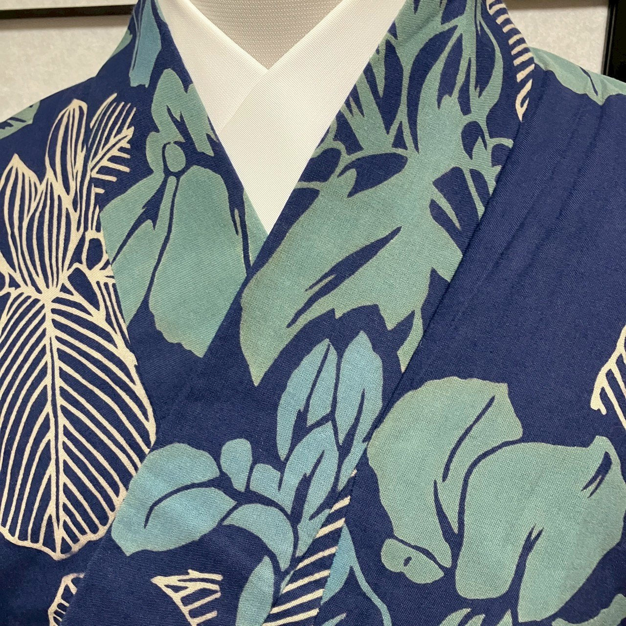 ［8778］浴衣 草花文様 綿 ゆかた レディース リメイク