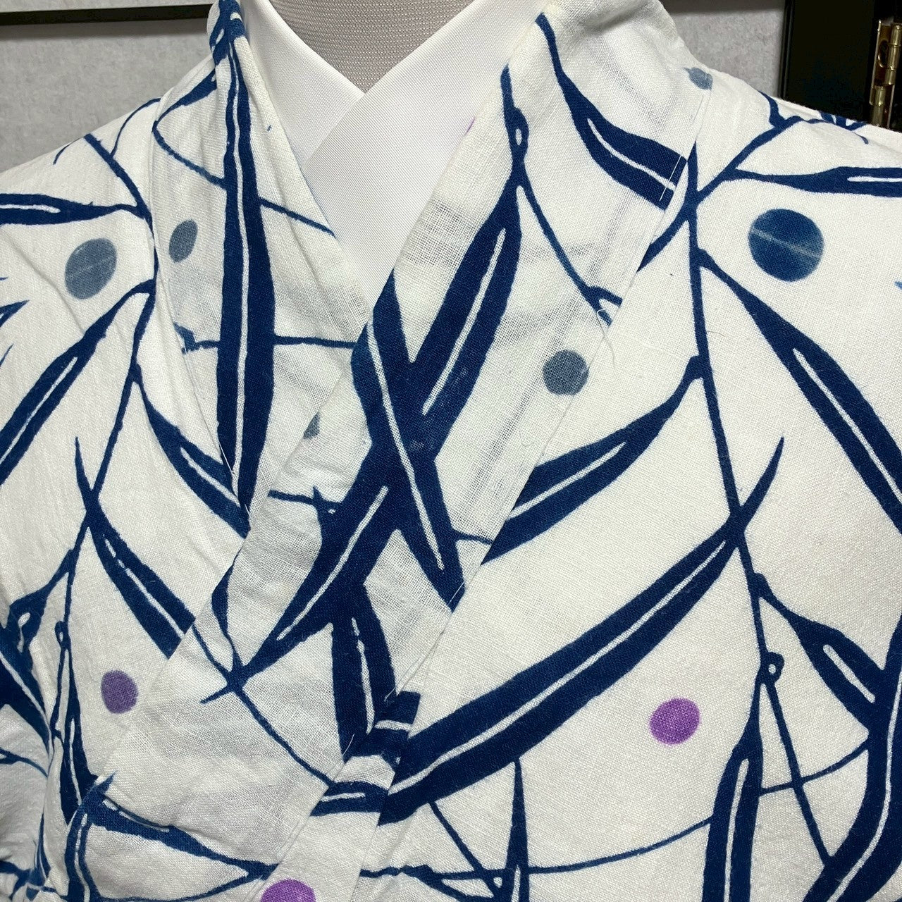 ［9133］浴衣 草木丸文様 ゆかた レディース 綿 リメイク