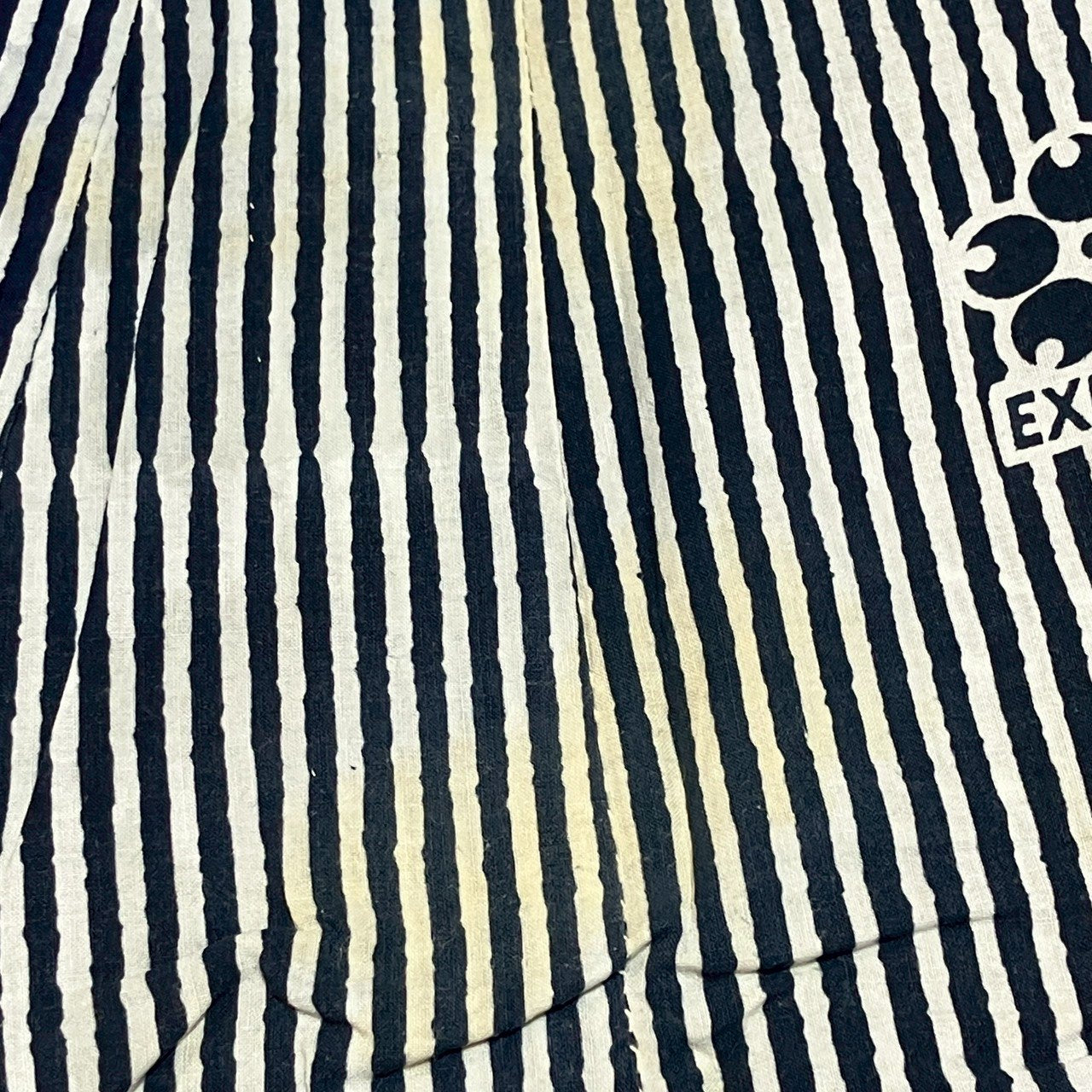 ［9063］浴衣 EXPO'70 縞帳 綿 ゆかた レディース リメイク