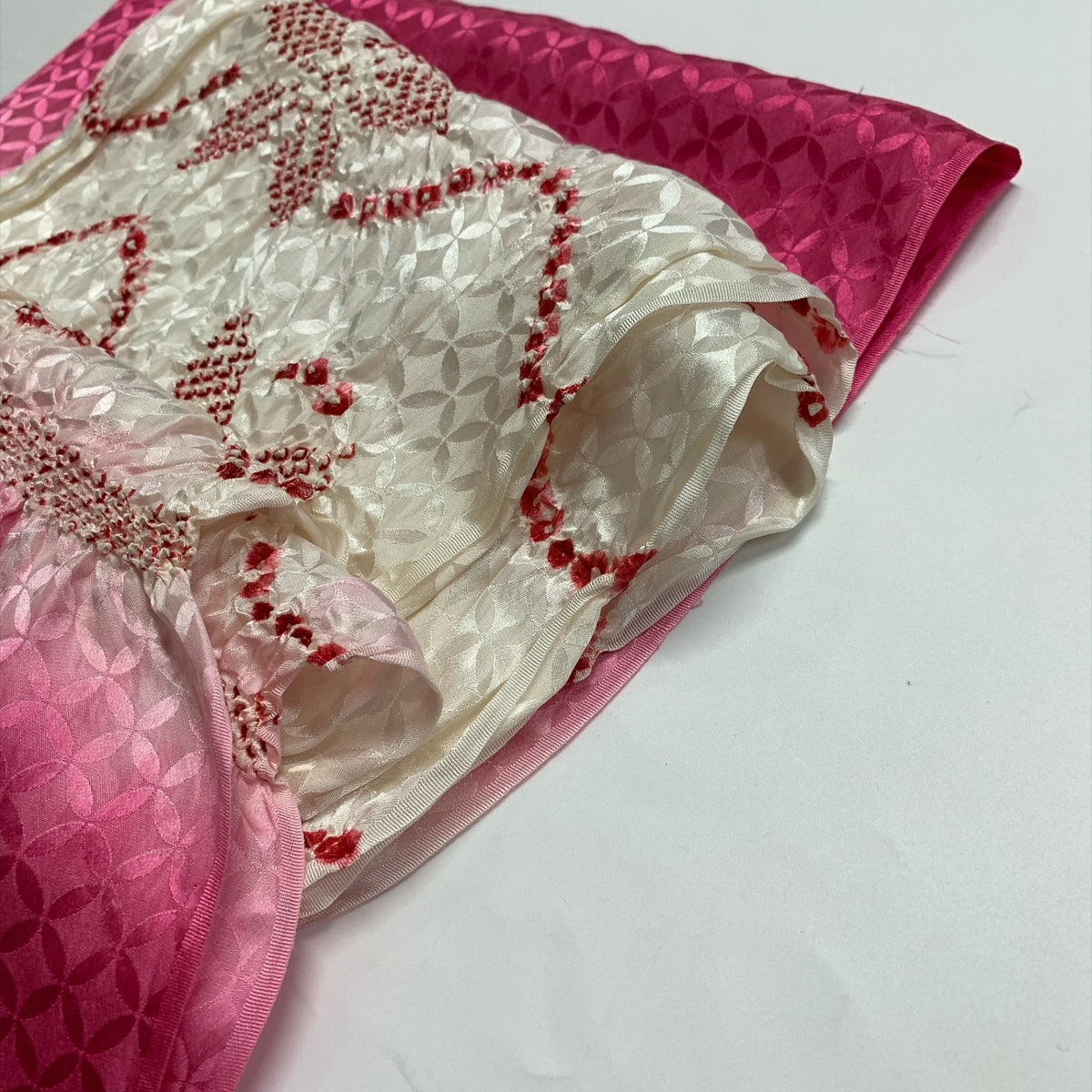 ［9862］帯締め 帯揚げ セット 草花文様 絞り ぼかし 正絹 着物 帯絞め