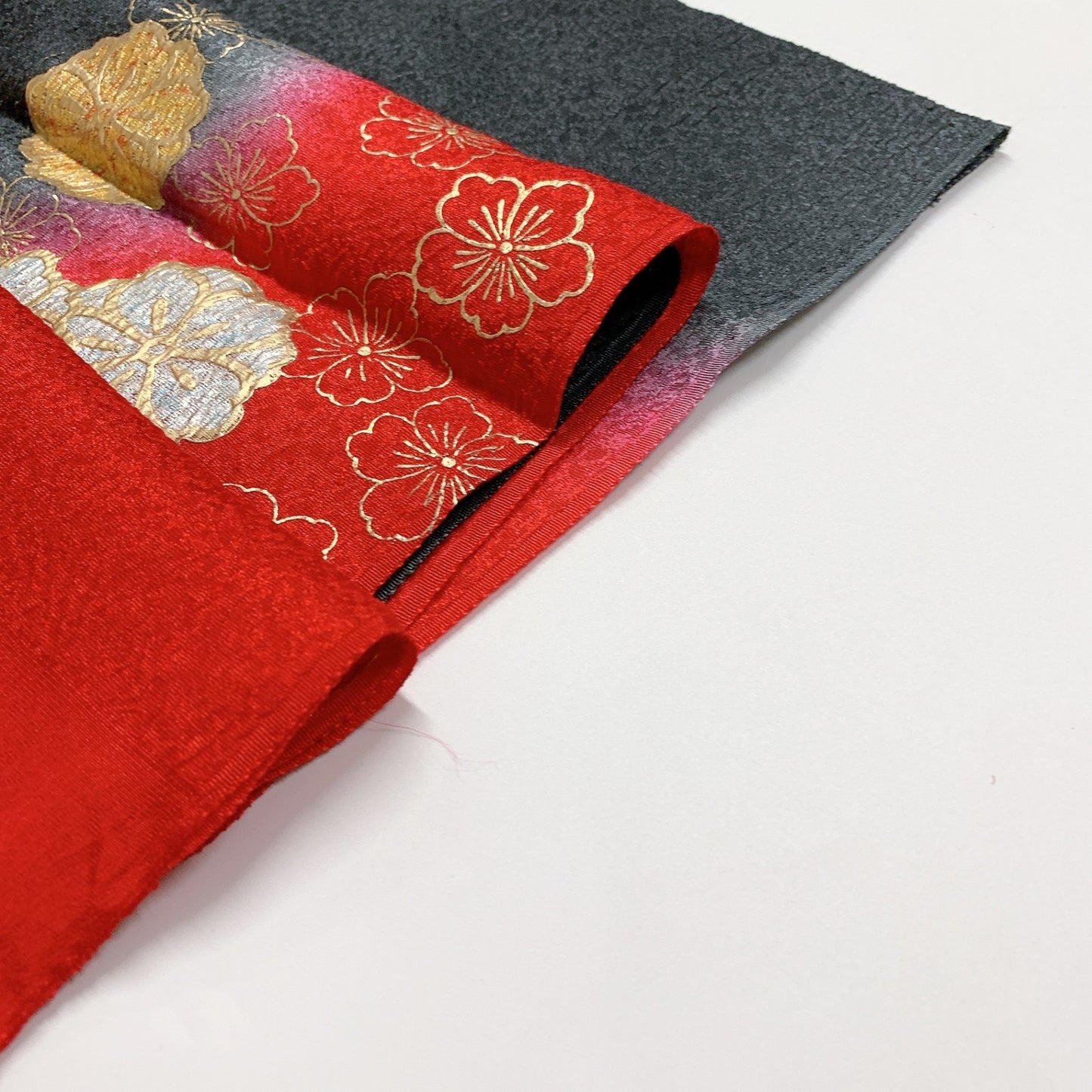 8063# Japanese Kimono Accessory Vintage Obiage and Obijime 2-piece Set Silk