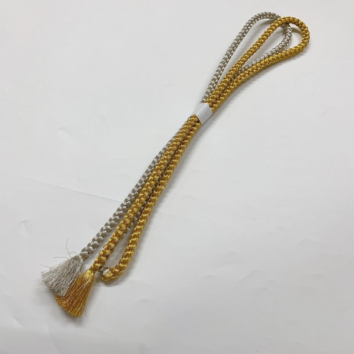 ［8398］帯締め 帯揚げ セット 菊花文様 金銀糸 正絹 着物 帯絞め
