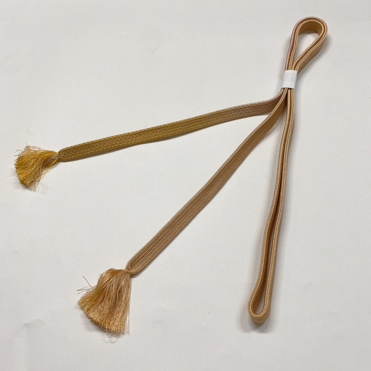 ［8354］帯締め 帯揚げ セット 草花文様 金彩 ぼかし 正絹 着物 帯絞め