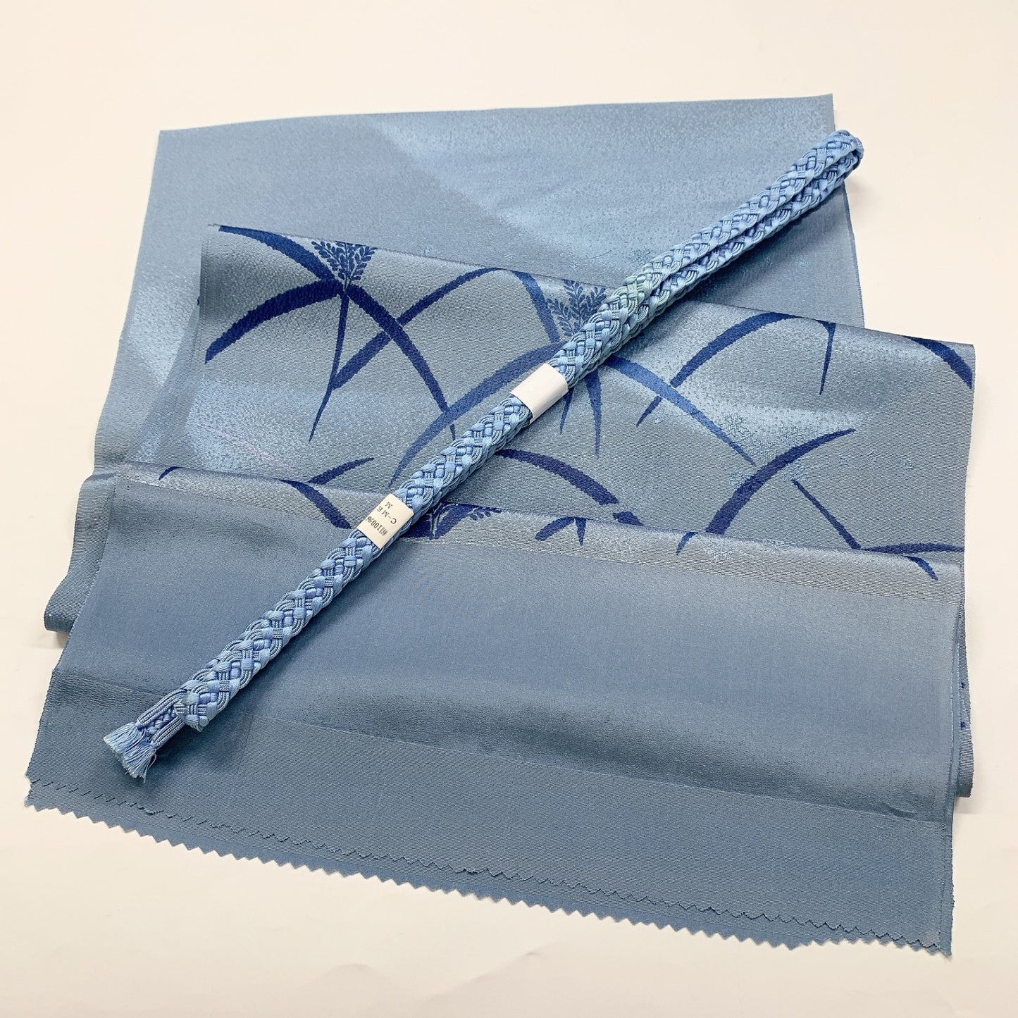 8706# Japanese Kimono Accessory Vintage Obiage and Obijime 2-piece Set Silk