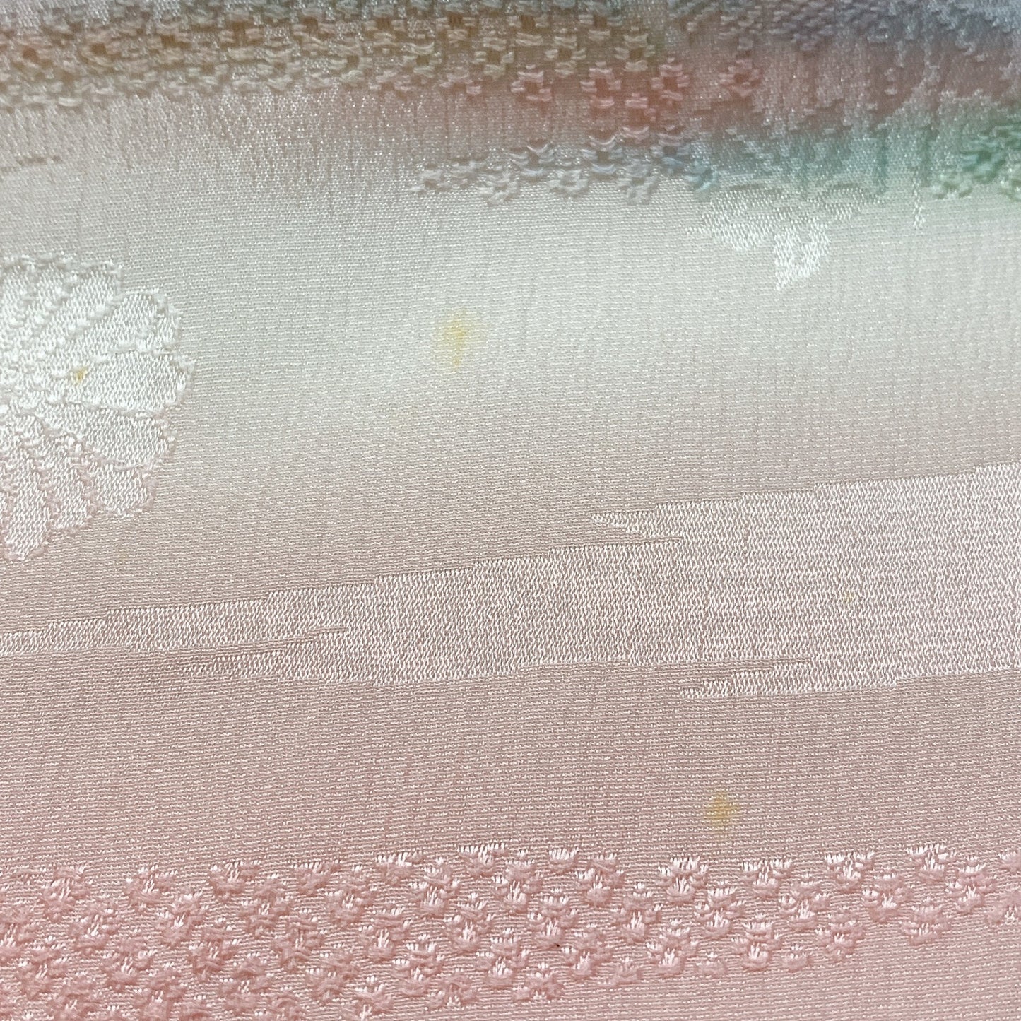 ［8737］帯締め 帯揚げ セット 菊霞文様 ぼかし 正絹 着物 帯絞め