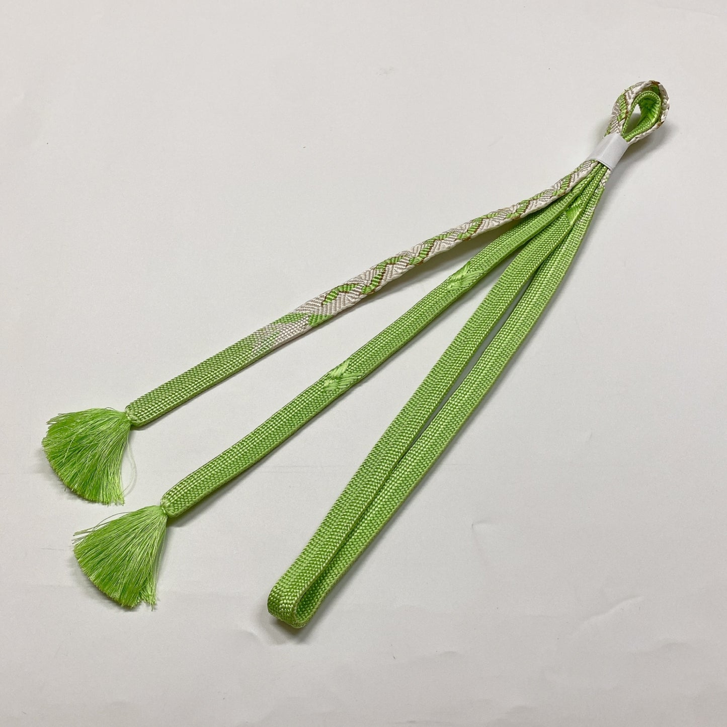 ［8618］帯締め 帯揚げ セット 椿花文様 ぼかし 正絹 着物 帯絞め