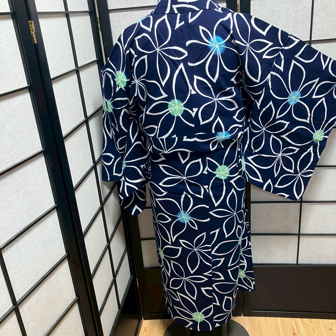 ［9450］浴衣 草花文様 ぼかし ゆかた レディース リメイク 綿