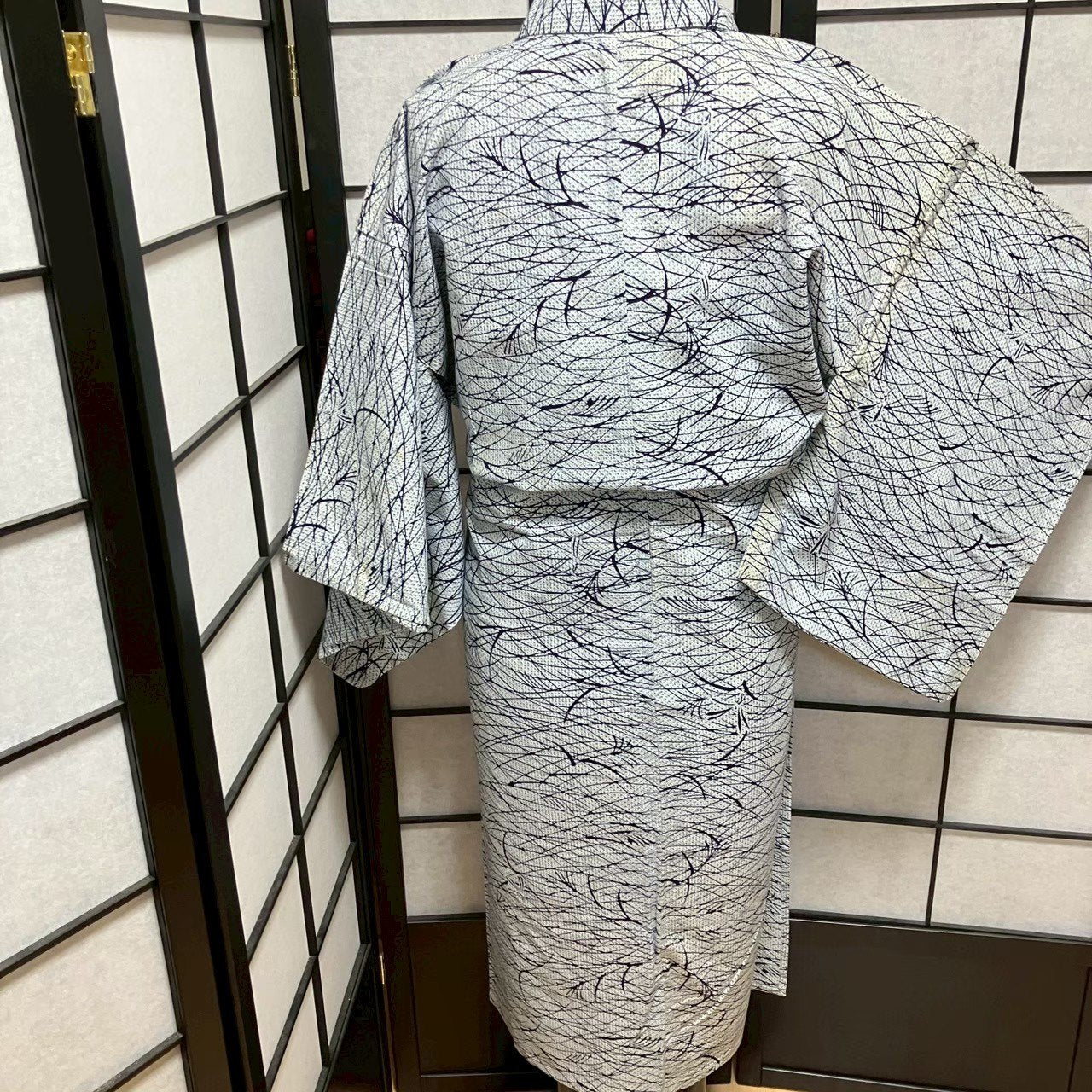 ［9080］浴衣 草木文様 ゆかた レディース リメイク 綿