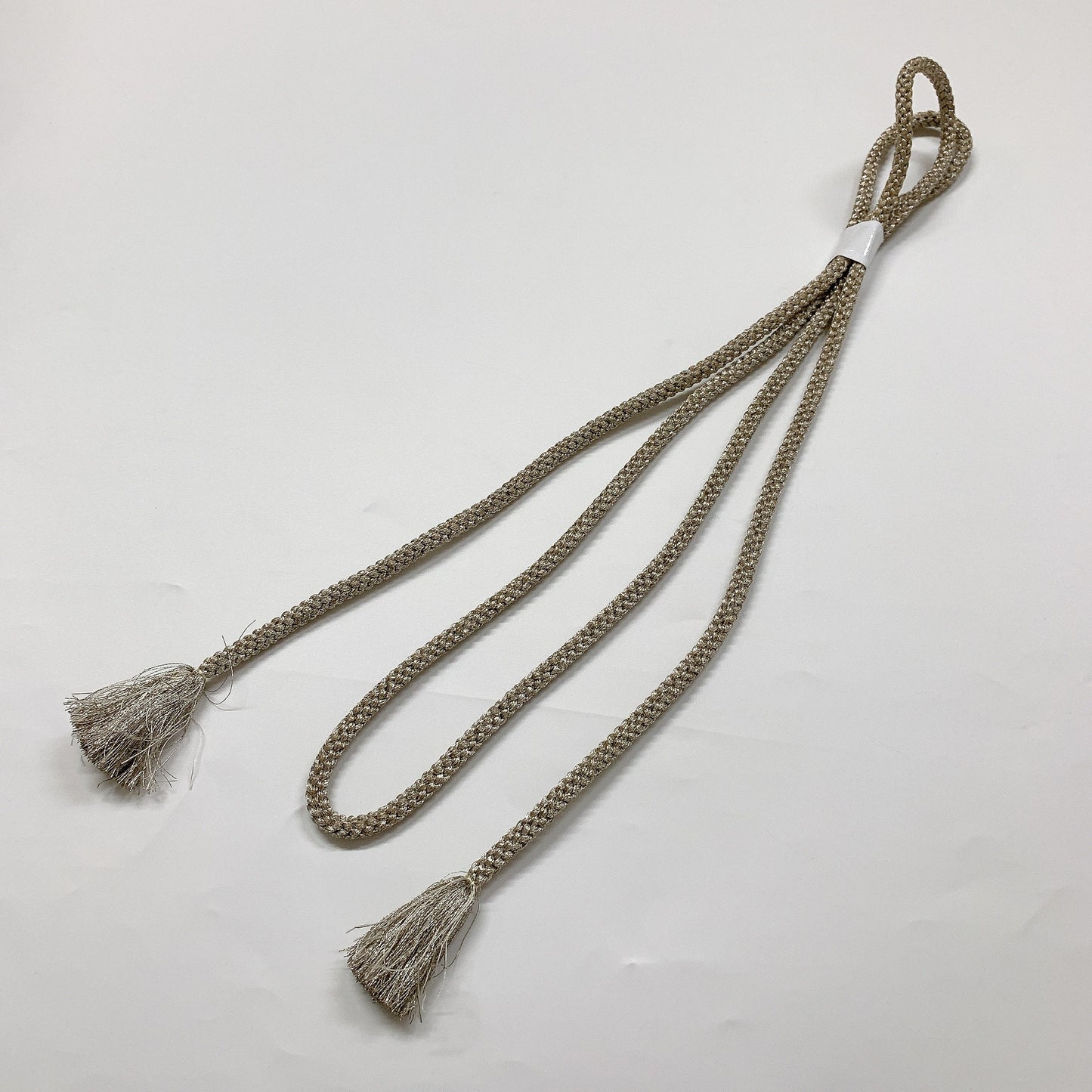 ［8407］帯締め 帯揚げ セット 矢羽根文様 銀糸 正絹 着物 帯絞め
