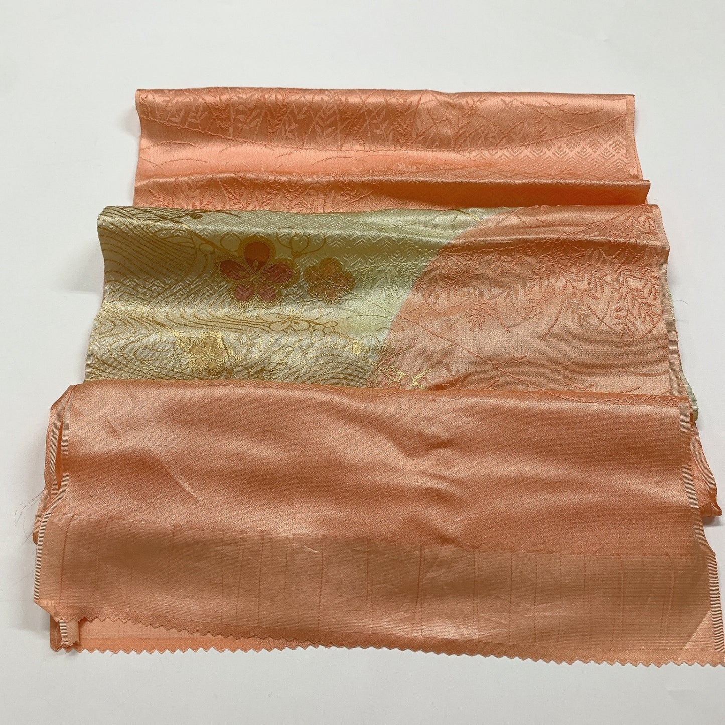 9034# Japanese Kimono Accessory Vintage Obiage and Obijime 2-piece Set Silk