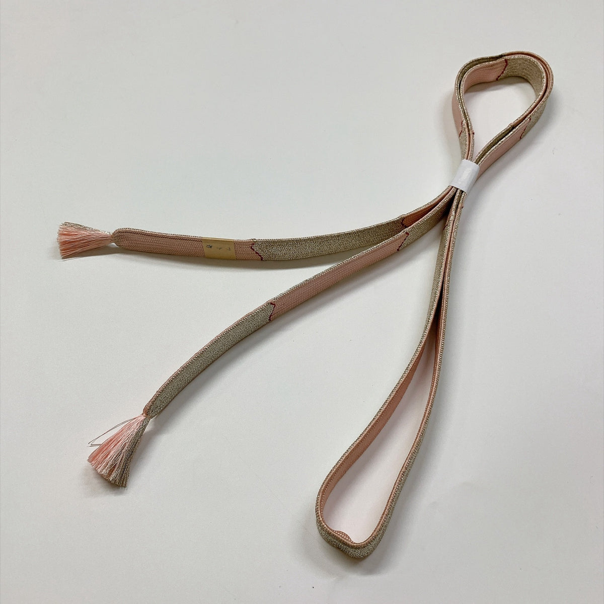 ［9818］帯締め 帯揚げ セット 縮緬 銀糸 正絹 着物 帯絞め
