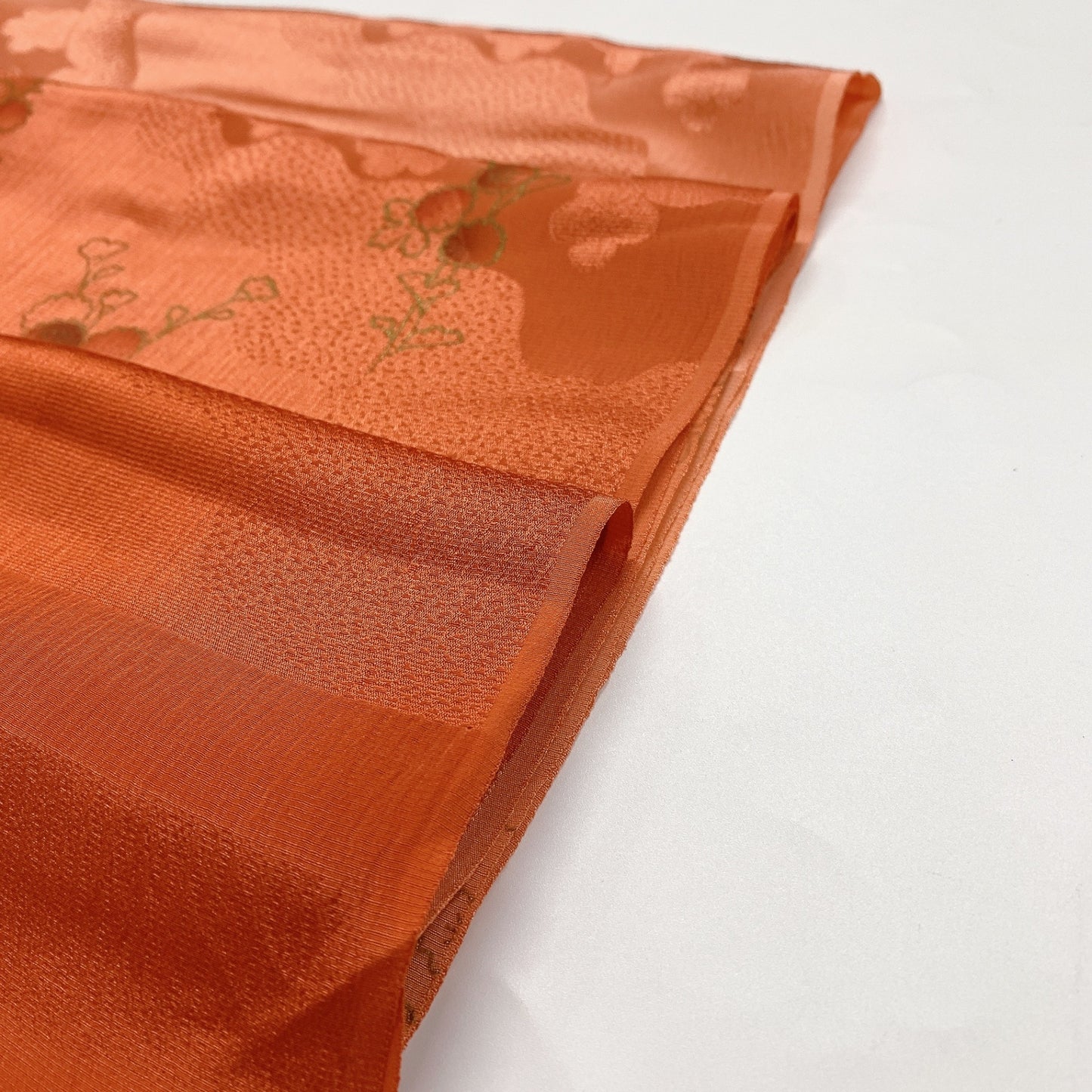 ［8668］帯締め 帯揚げ セット 枝花文様 金彩 正絹 着物 帯絞め