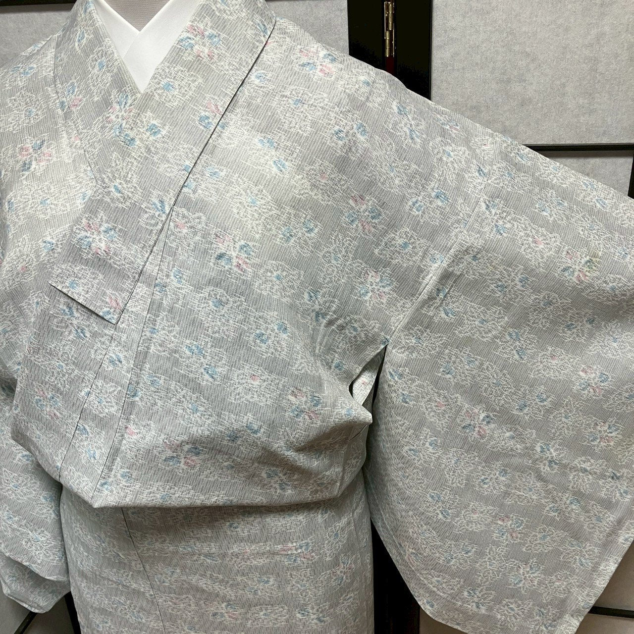 ［9489］浴衣 花吉祥文様 ゆかた レディース 綿 リメイク
