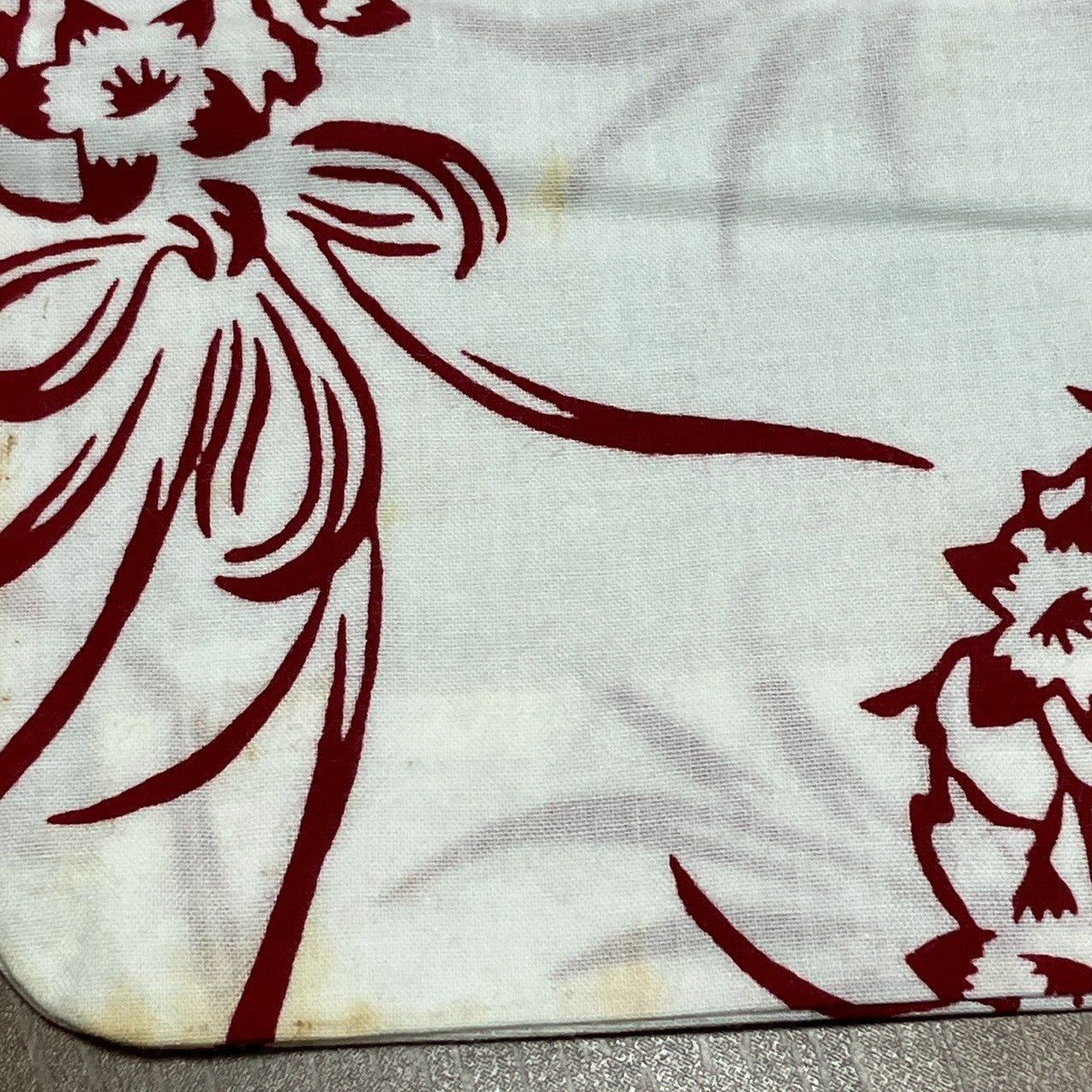 ［9475］浴衣 花束文様 白 ゆかた レディース 綿 リメイク