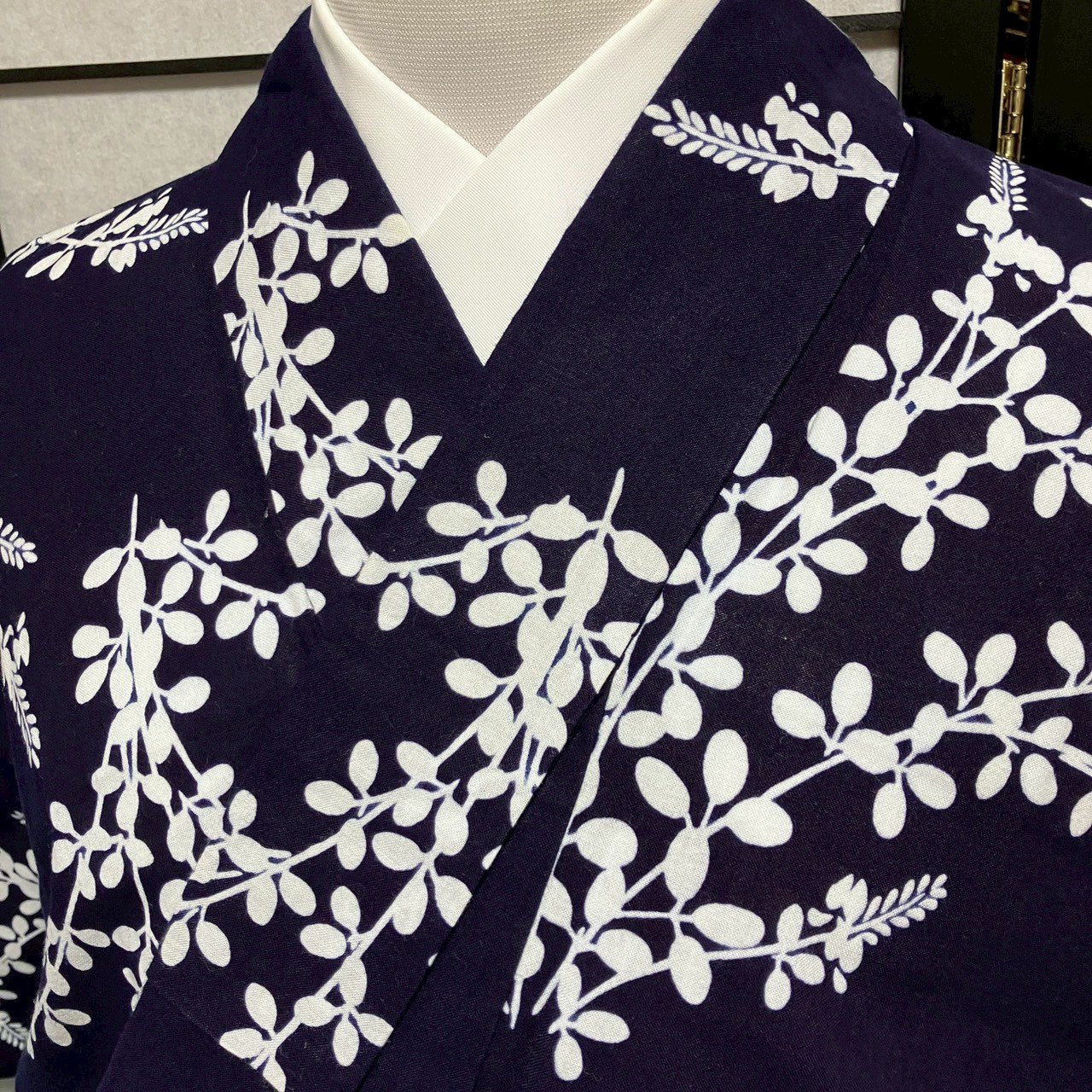 8756# Japanese Yukata Womens Vintage Fabric Cotton Robe Kimono Traditional
