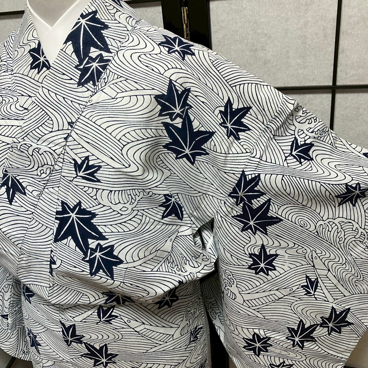 8772# Japanese Yukata Womens Vintage Fabric Cotton Robe Kimono Traditional