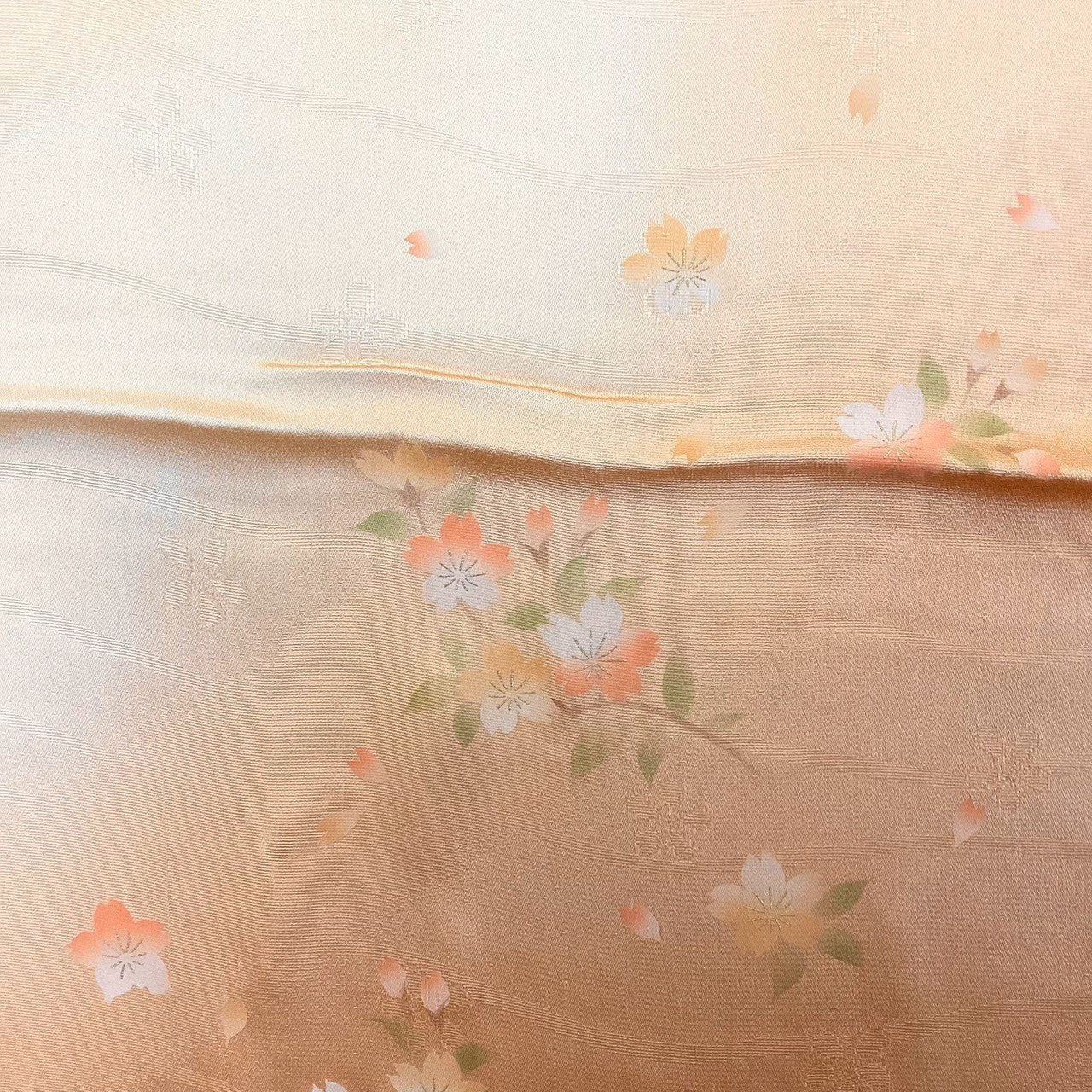 ［8572］帯締め 帯揚げ セット 草花文様 ぼかし 正絹 着物 帯絞め