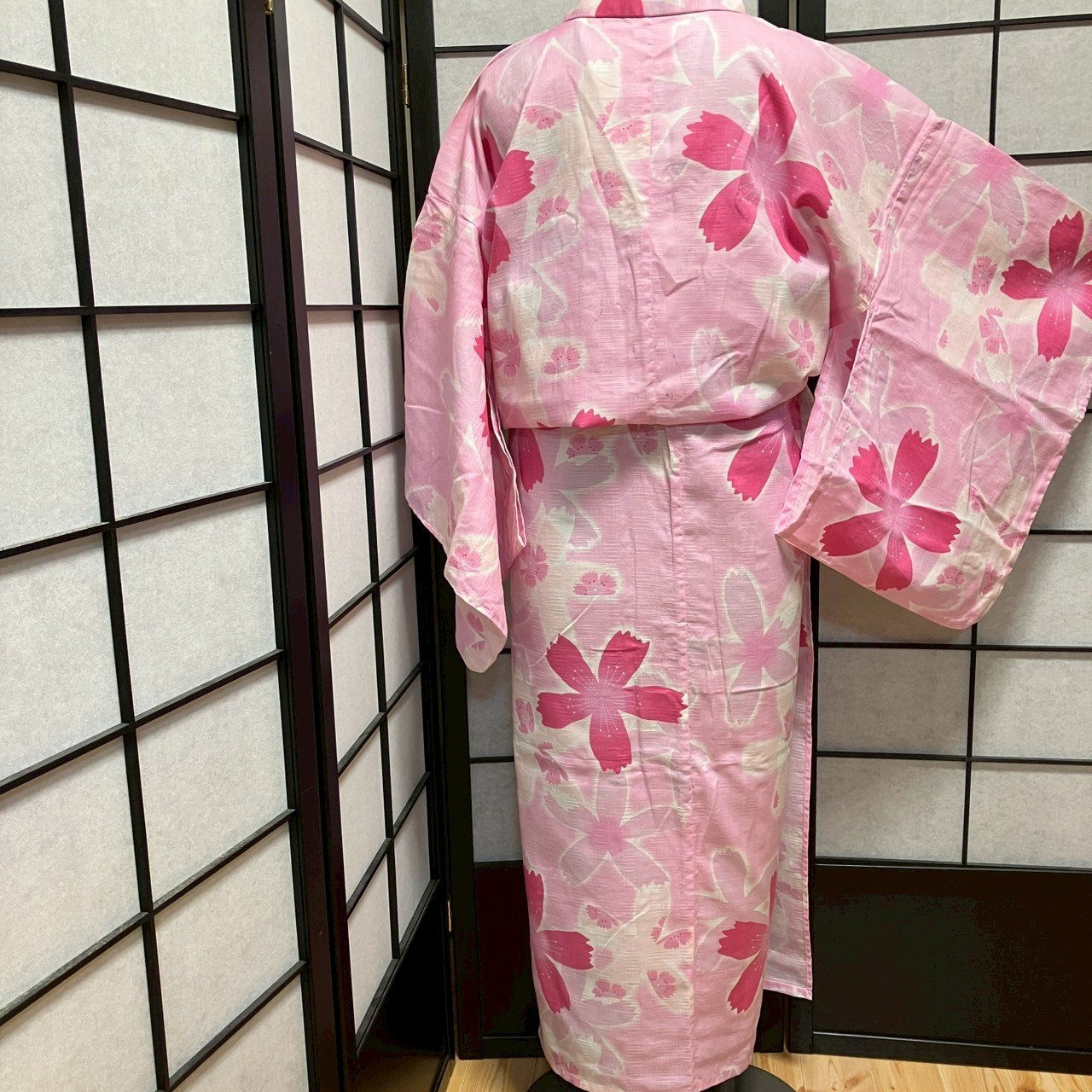［9123］浴衣 花散らし ぼかし ゆかた レディース リメイク 綿