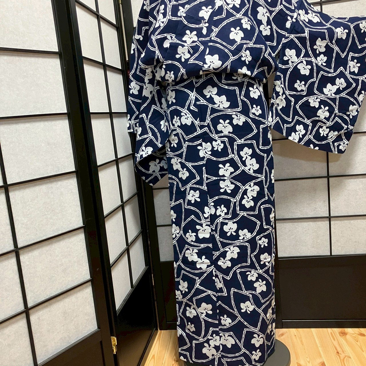8752# Japanese Yukata Womens Vintage Fabric Cotton Robe Kimono Traditional