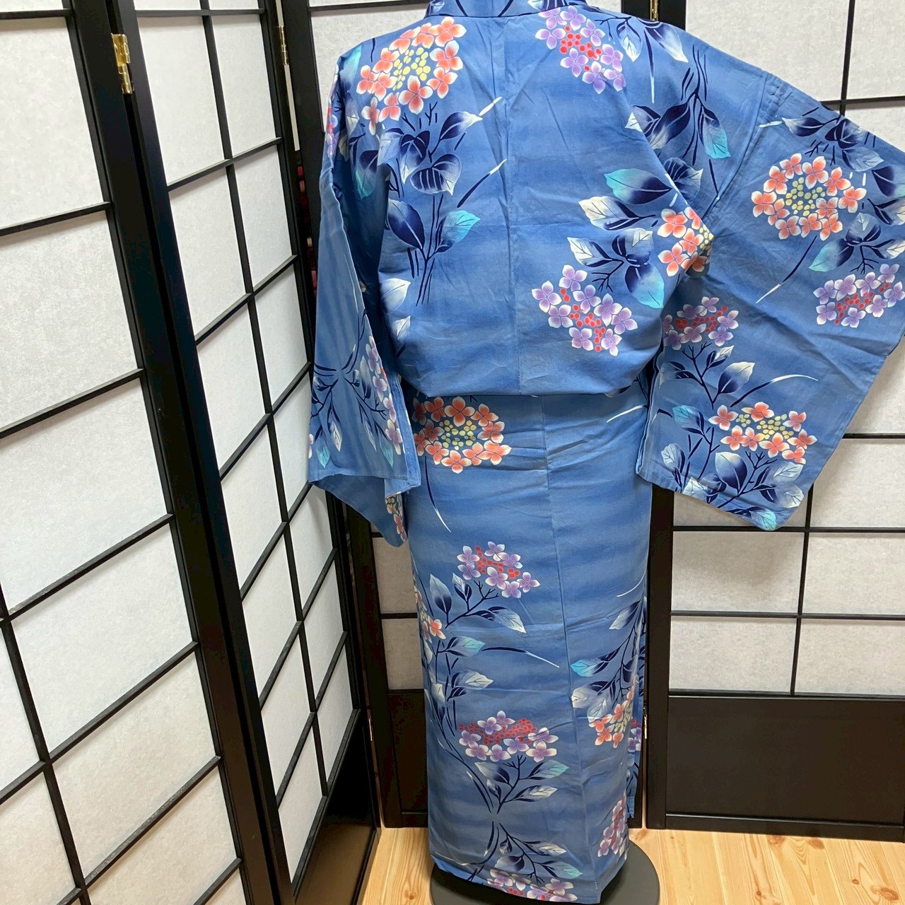 ［9140］浴衣 草木文様 ゆかた レディース 綿 リメイク