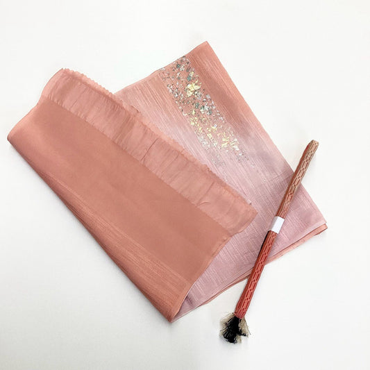 8560# Japanese Kimono Accessory Vintage Obiage and Obijime 2-piece Set Silk