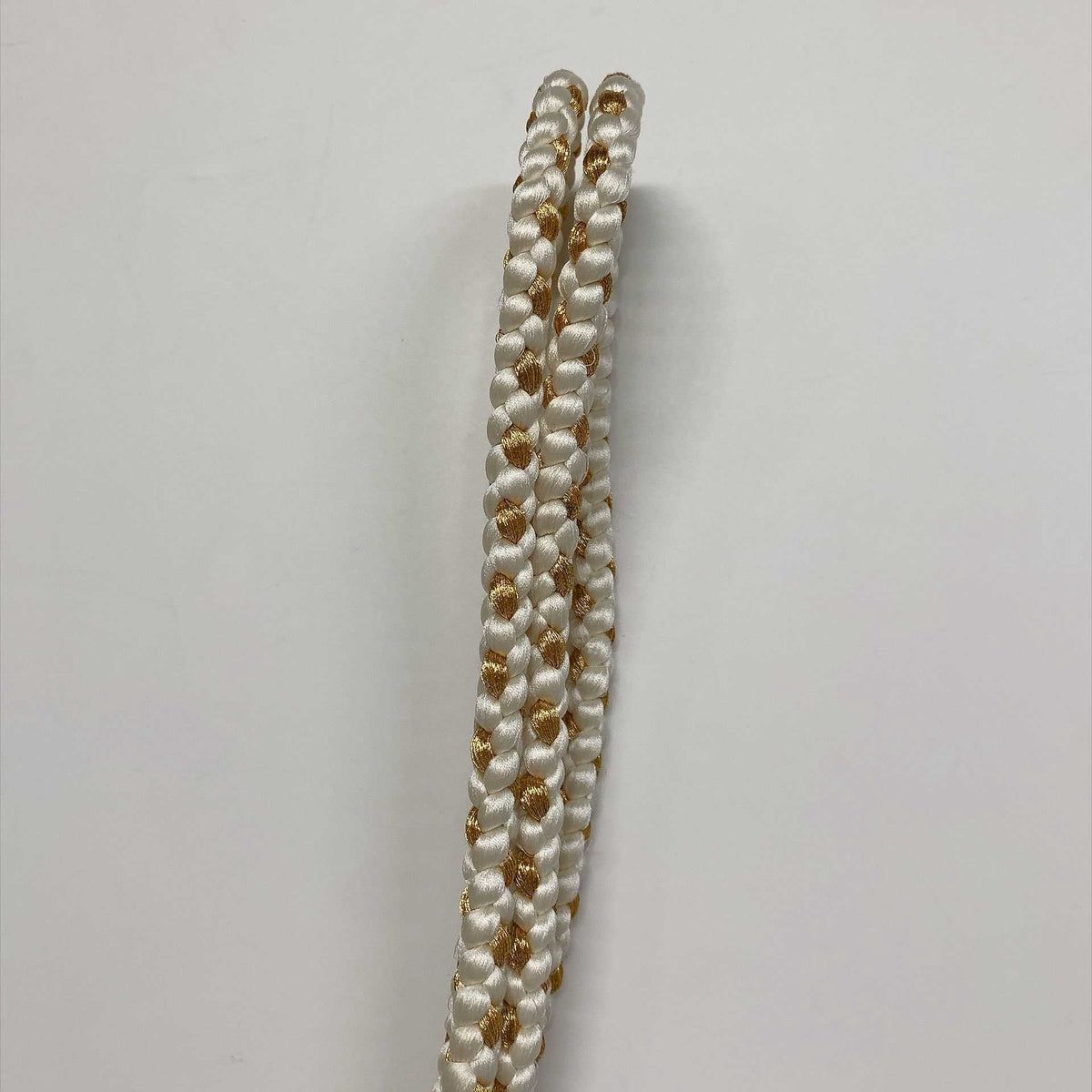 ［9793］帯締め 帯揚げ セット 花紗綾形 金糸 白 正絹 着物 帯絞め