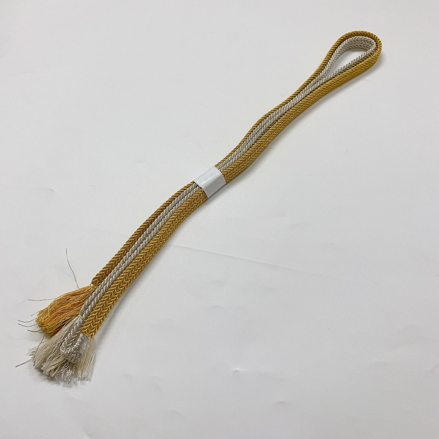 ［8416］帯締め 帯揚げ セット 舞鶴松文様 金銀糸 正絹 着物 帯絞め
