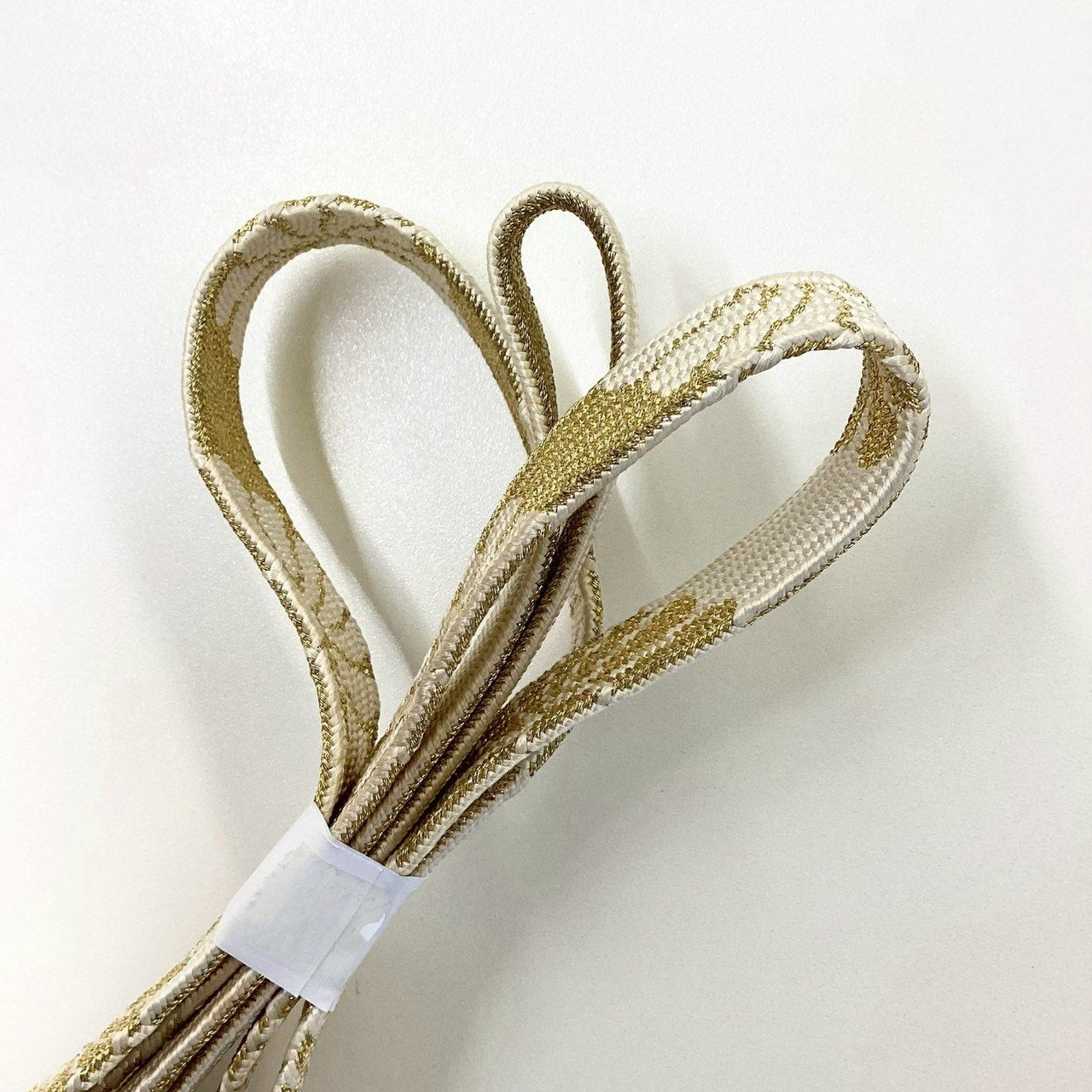 ［8277］帯締め 帯揚げ セット 束ね熨斗目吉祥文様 金糸 正絹 着物 帯絞め