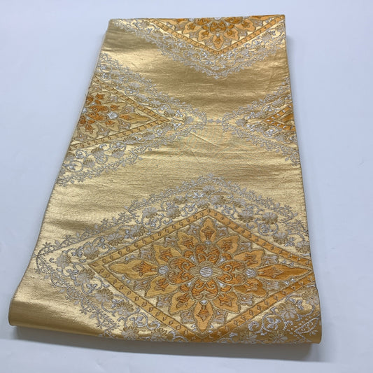 9005# Japanese Vintage Fukuro Obi Belt Kimono Fabric Silk Traditional