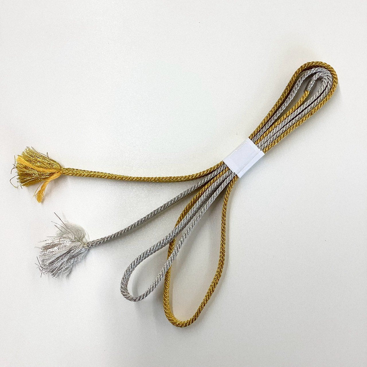 ［8258］帯締め 帯揚げ セット 菊霞文様 金銀糸 正絹 着物 帯絞め