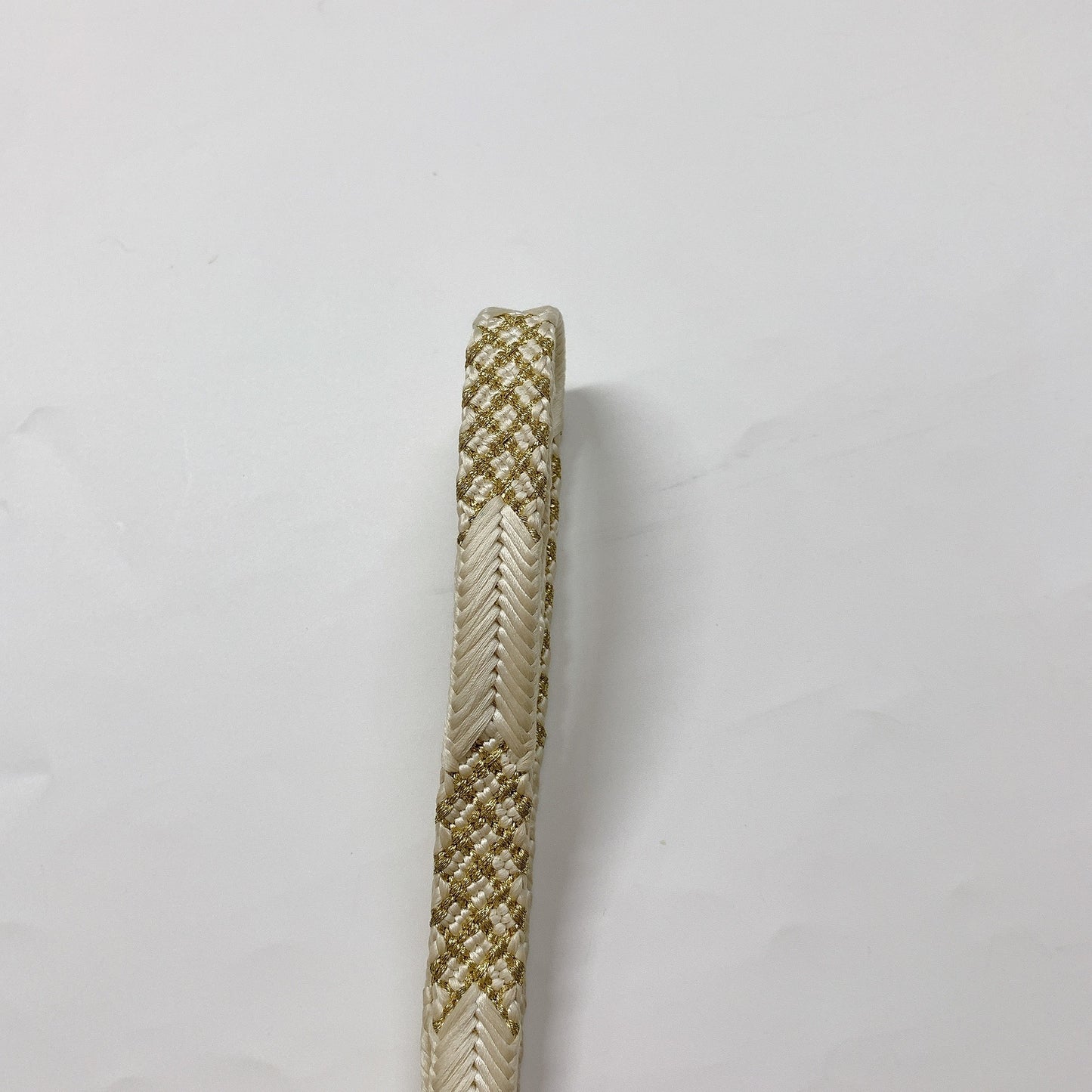 ［8427］帯締め 帯揚げ セット 舞鶴霞文様 金彩 正絹 着物 帯絞め 白