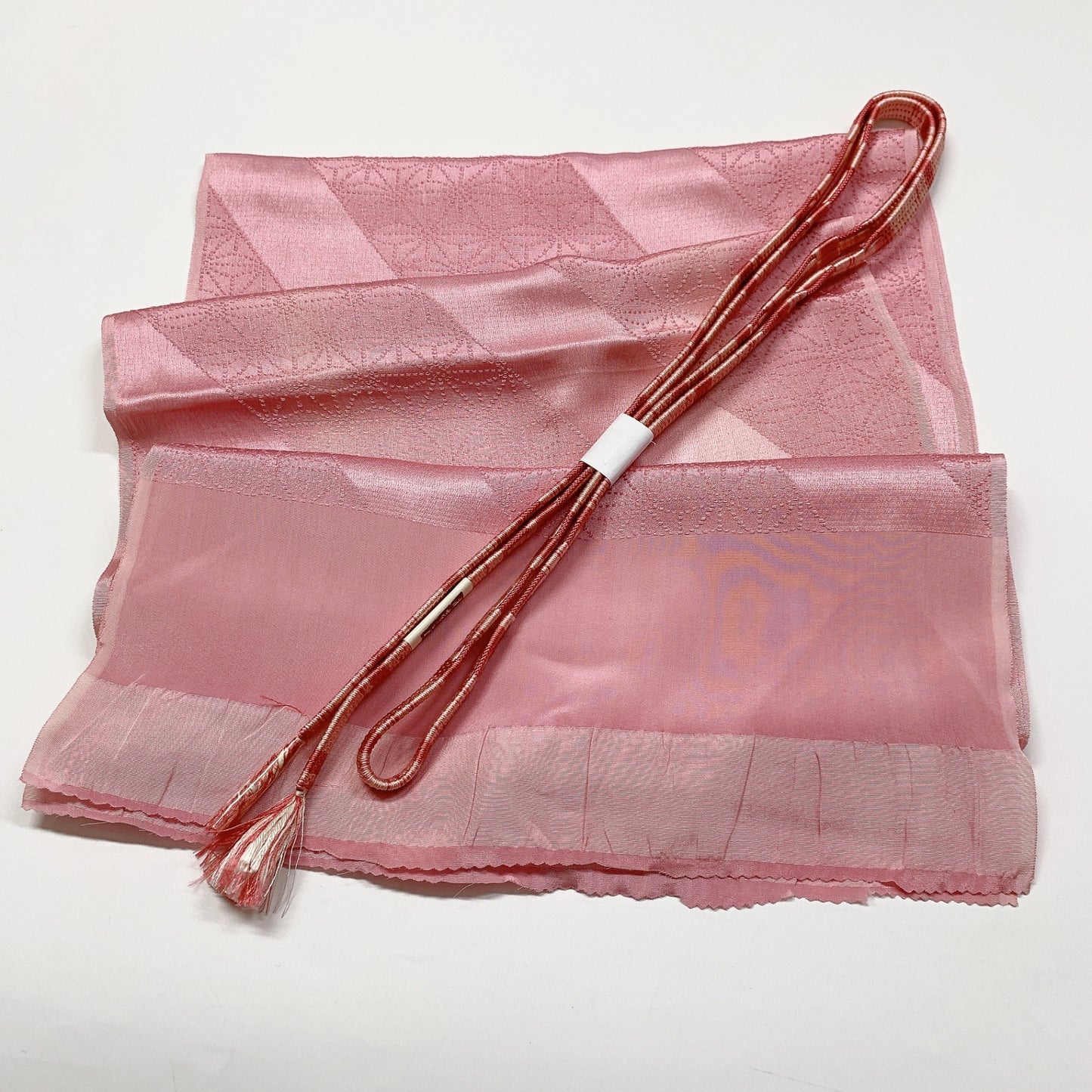 ［8384］帯締め 帯揚げ セット 麻の葉文様 ぼかし 正絹 着物 帯絞め