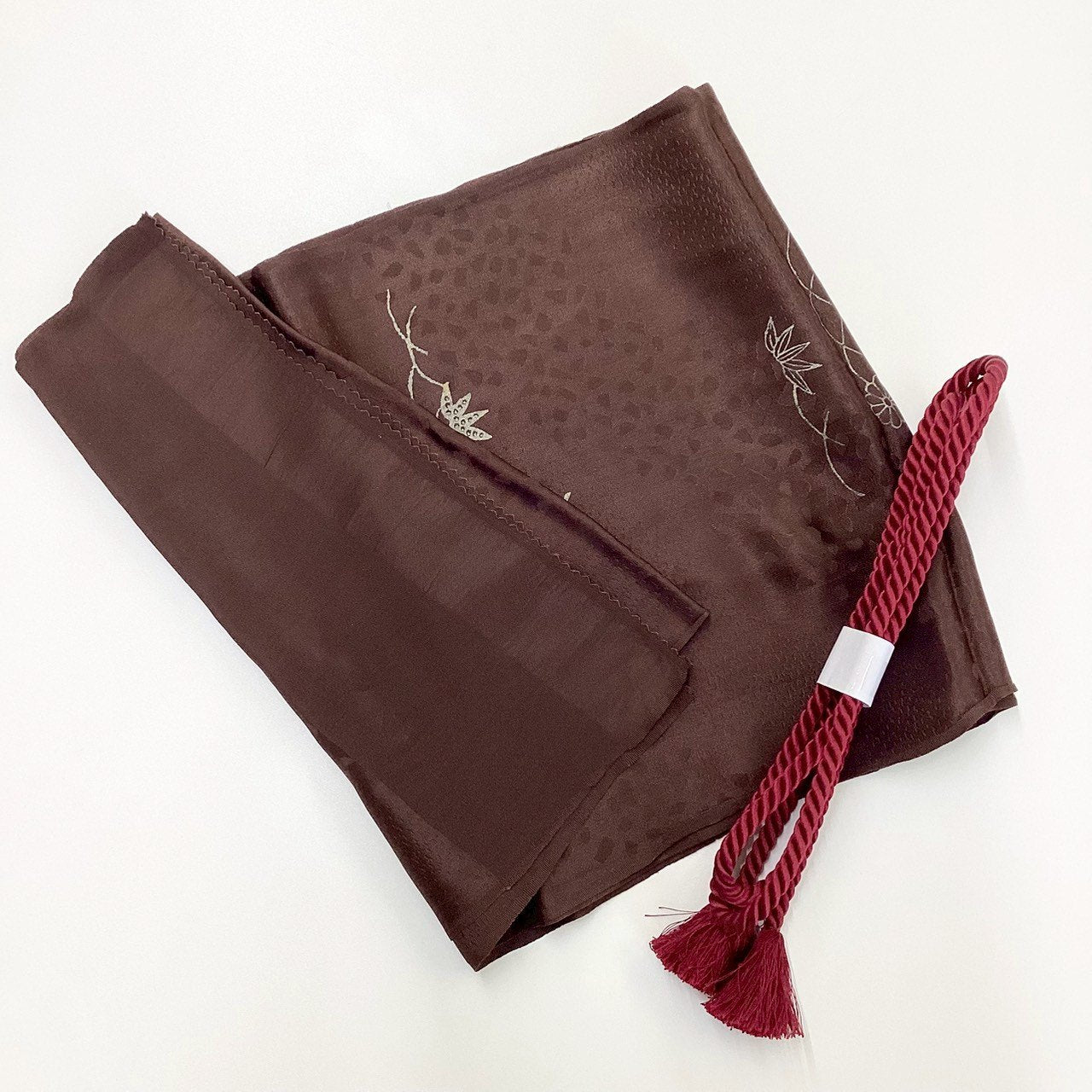 ［8273］帯締め 帯揚げ セット 草花文様 ぼかし 正絹 着物 帯絞め