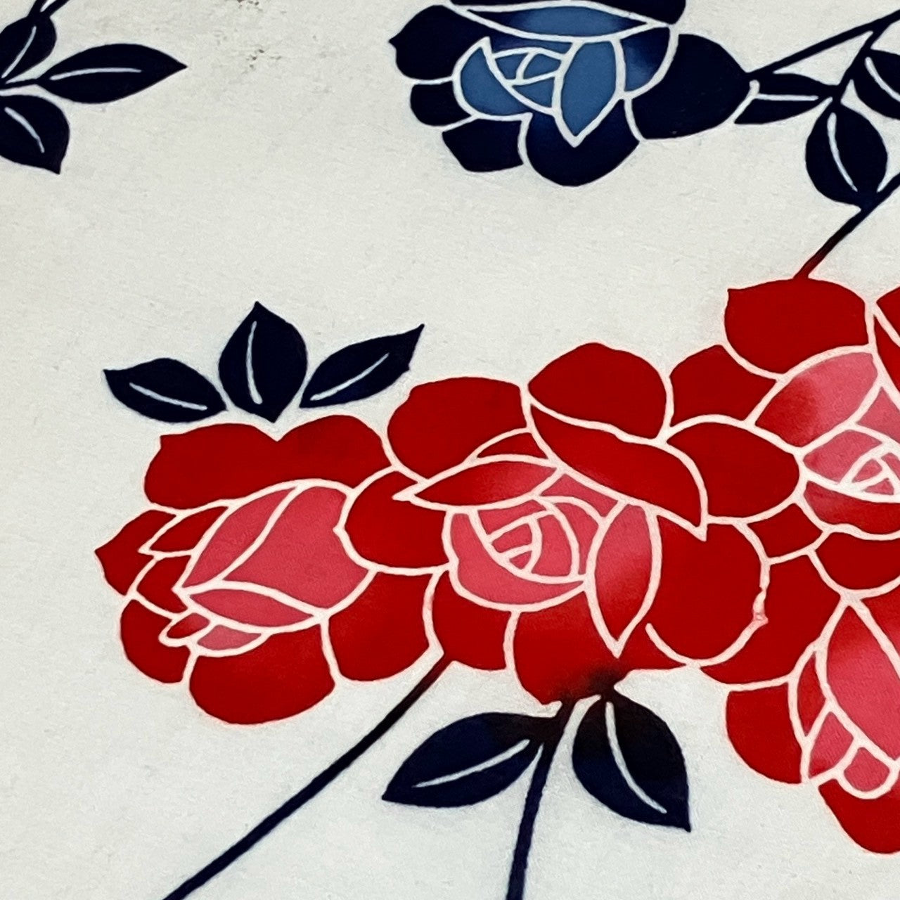 ［9504］浴衣 反物 綿 着尺 一反 枝花文様