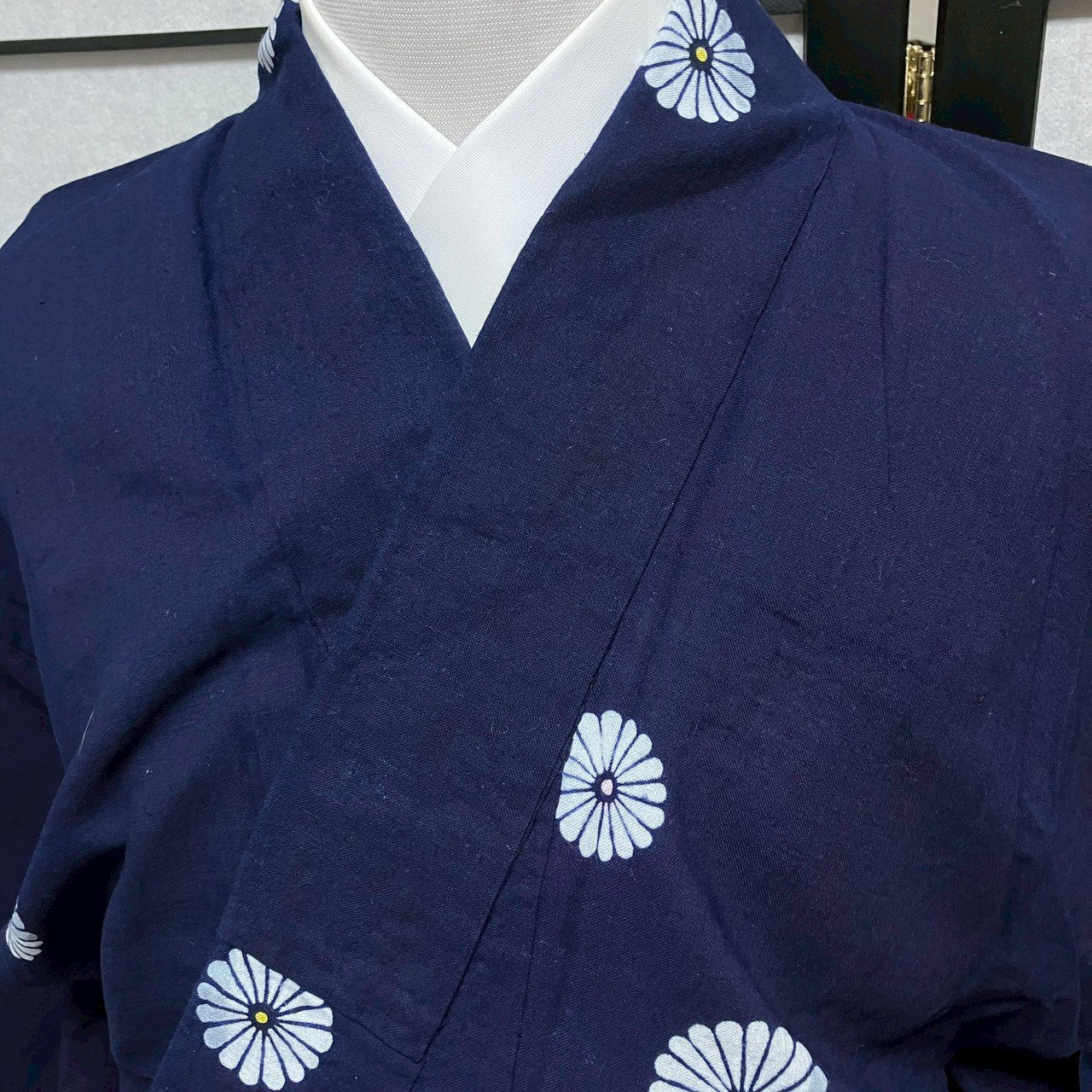8774# Japanese Yukata Womens Vintage Fabric Cotton Robe Kimono Traditional