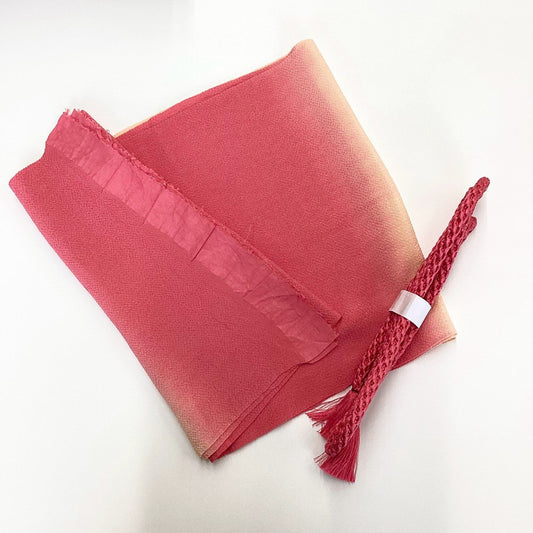 8577# Japanese Kimono Accessory Vintage Obiage and Obijime 2-piece Set Silk
