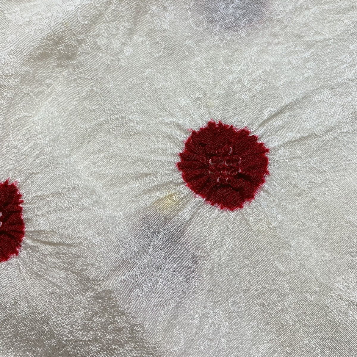 ［9880］帯締め 帯揚げ セット 草花文様 絞り 正絹 着物 帯絞め