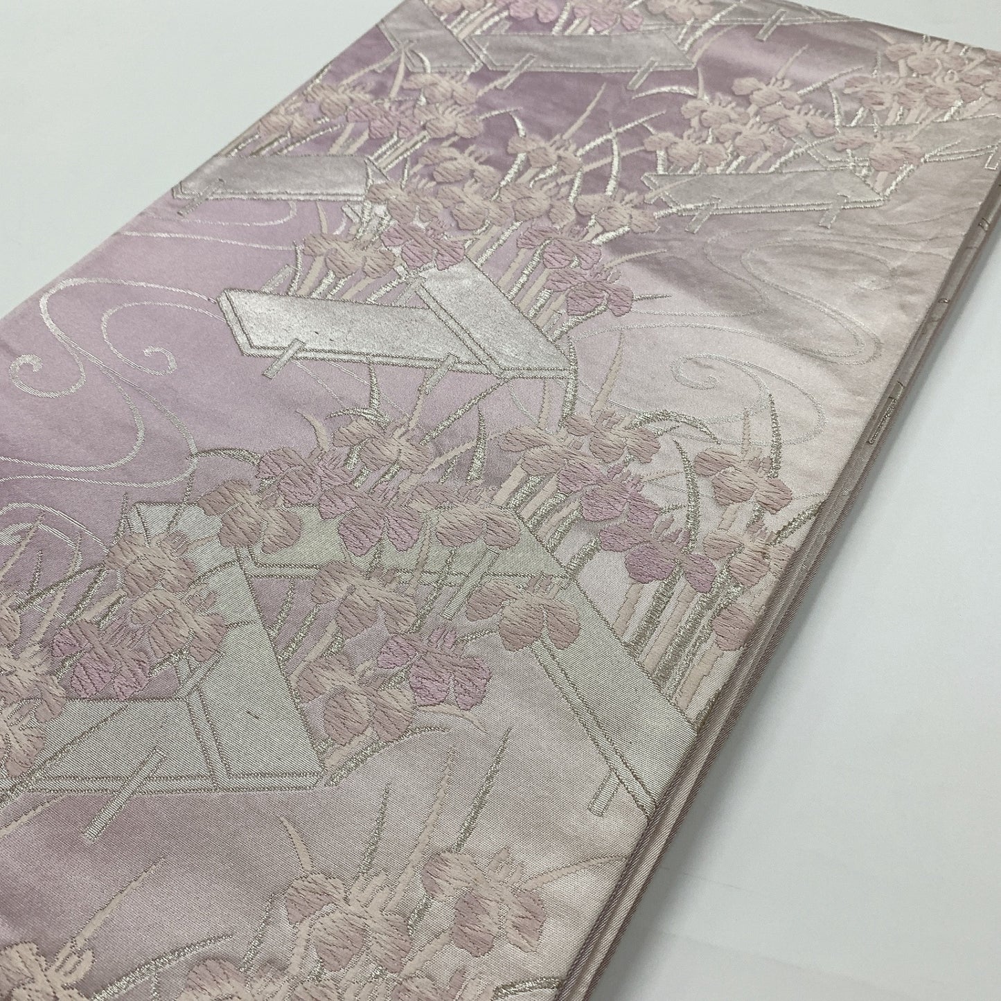 ［8939］袋帯 菖蒲流水文様 六通 正絹 着物 フォーマル