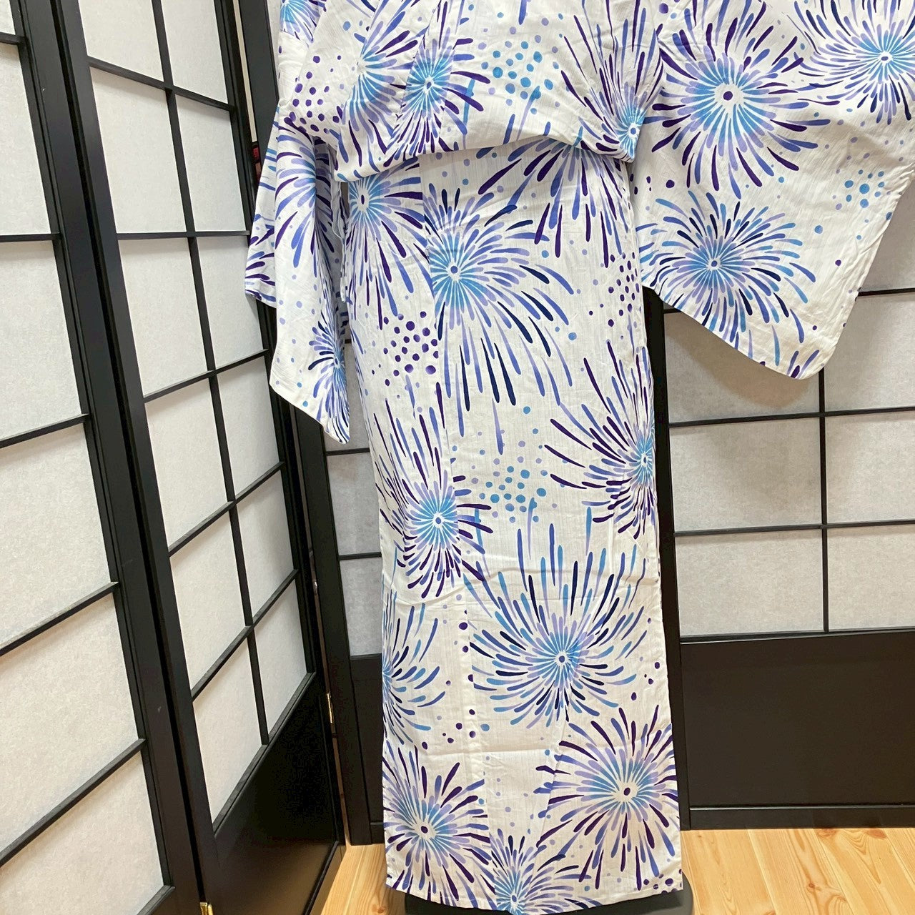 ［9139］浴衣 山本彩 花火模様 ゆかた レディース リメイク 綿