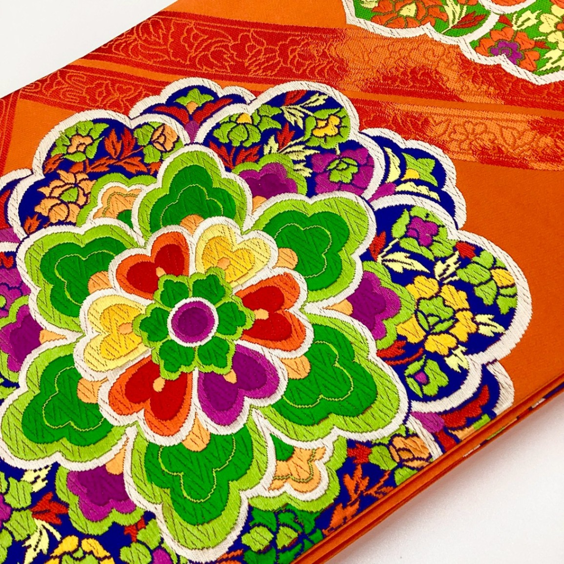 ［8853］袋帯 華紋 刺繍 六通 正絹 着物 フォーマル