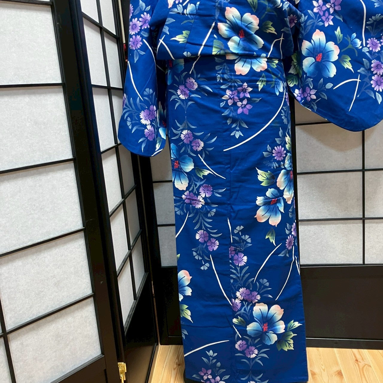8773# Japanese Yukata Womens Vintage Fabric Cotton Robe Kimono Traditional