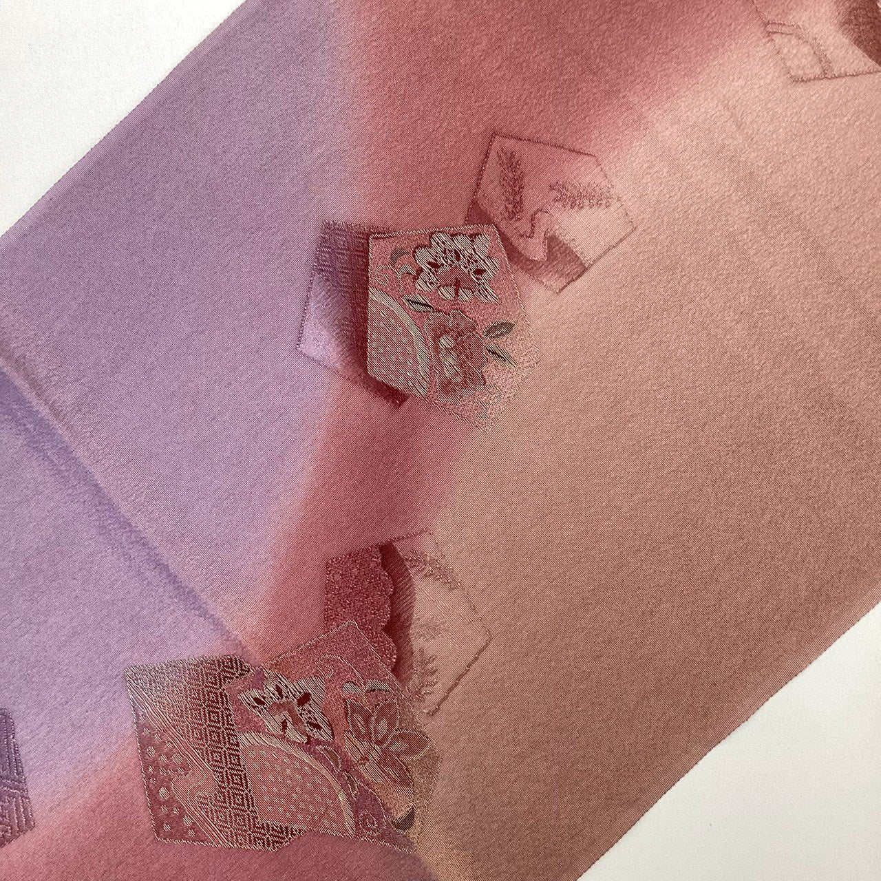 8223# Japanese Kimono Accessory Vintage Obiage and Obijime 2-piece Set Silk